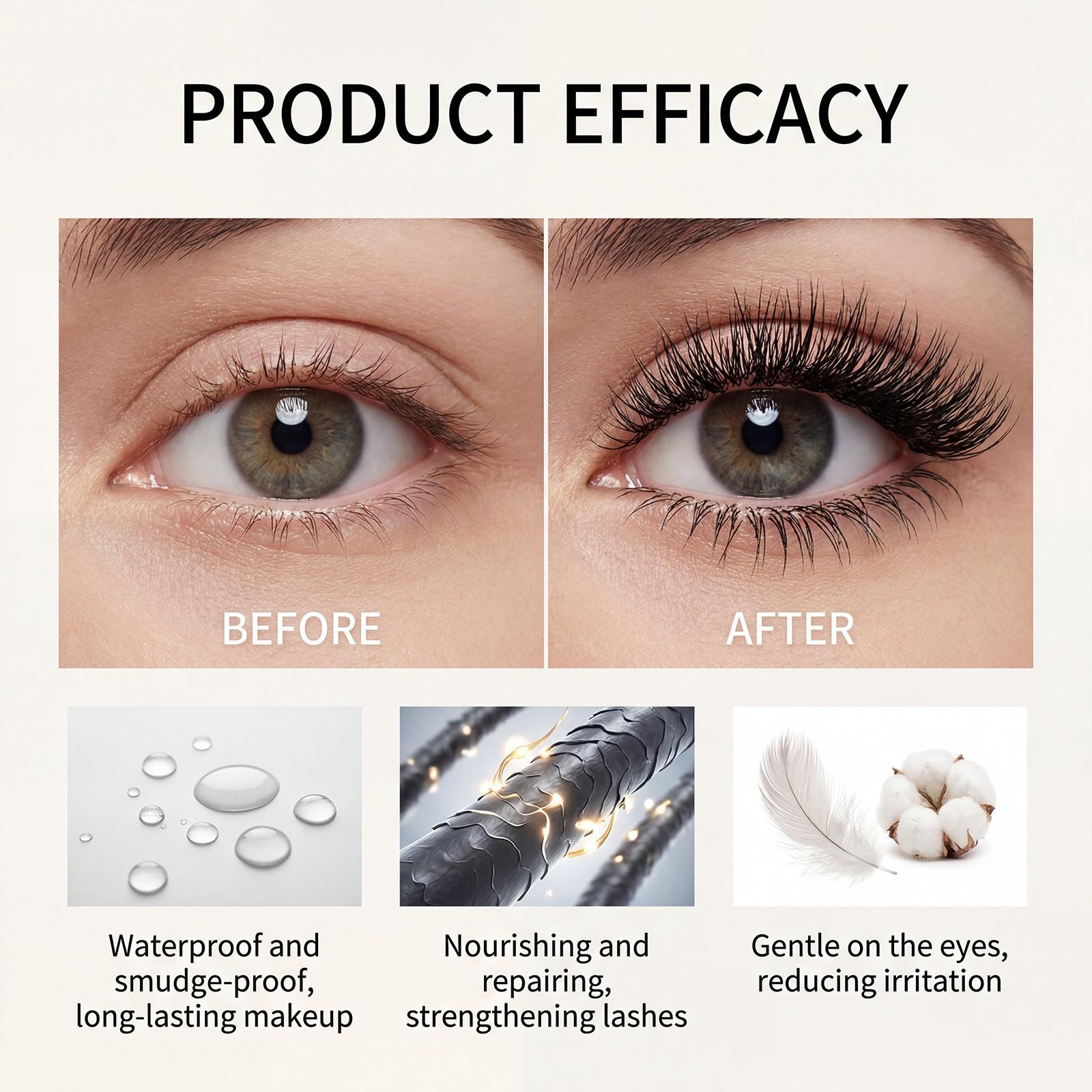 Amz Lightweight Lifting Mascara (), Smooth Natural Texture, Easy Application, Daily Use, Convenient Brush, Long-Lasting Hold