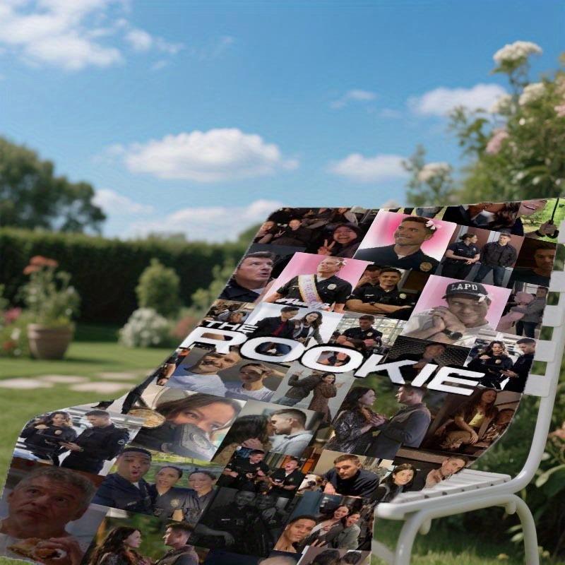 A fun Rookie pattern printed blanket,  a must-have for office naps, bedrooms, sofas or camping trips, a gift for fans Custom Photo Machine Washable