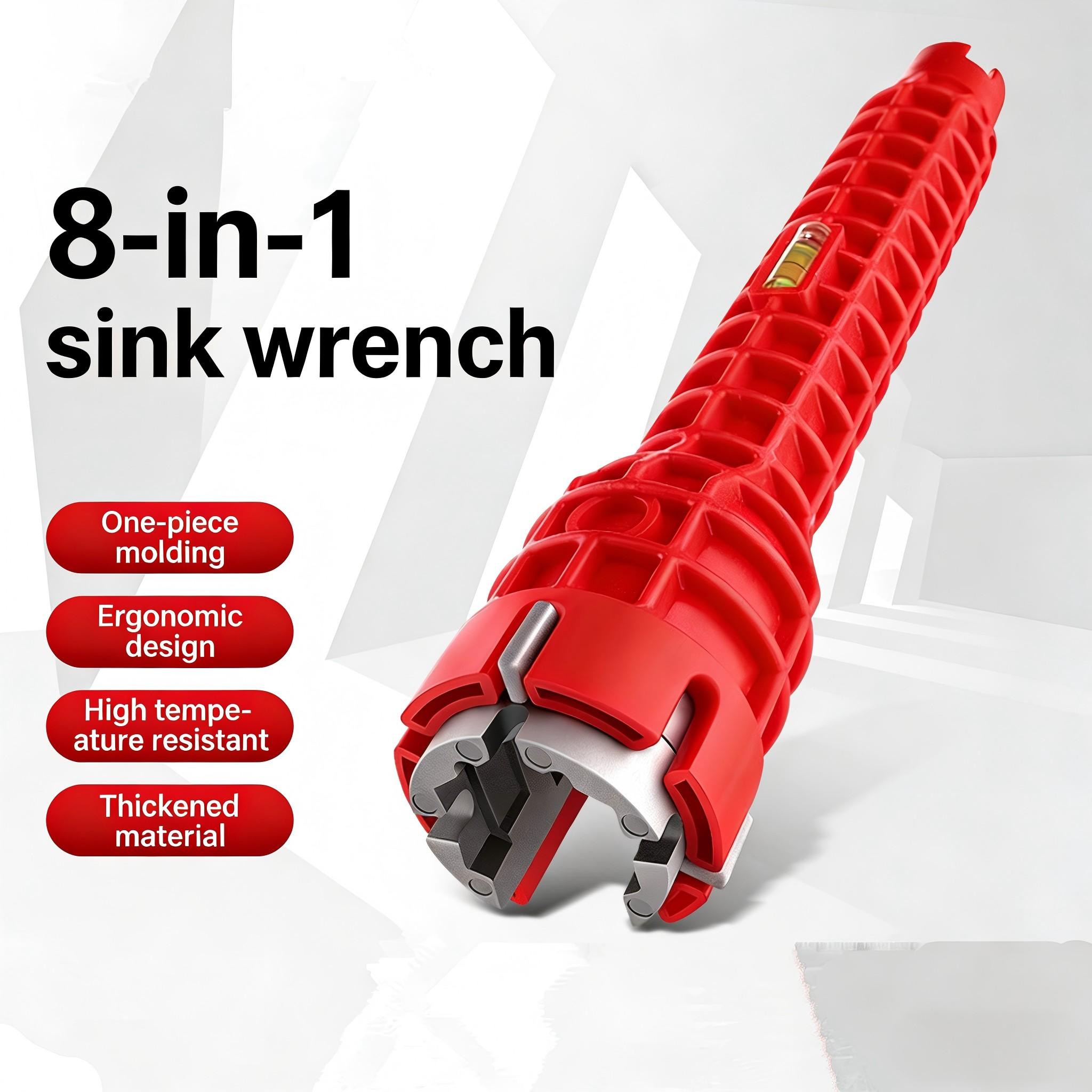 8-In-1 Basin Nut Wrench, Faucet and Sink Installation Tool, Multi-Functional Wrench, Essential Plumbing Tool, Easy-To-Use Design