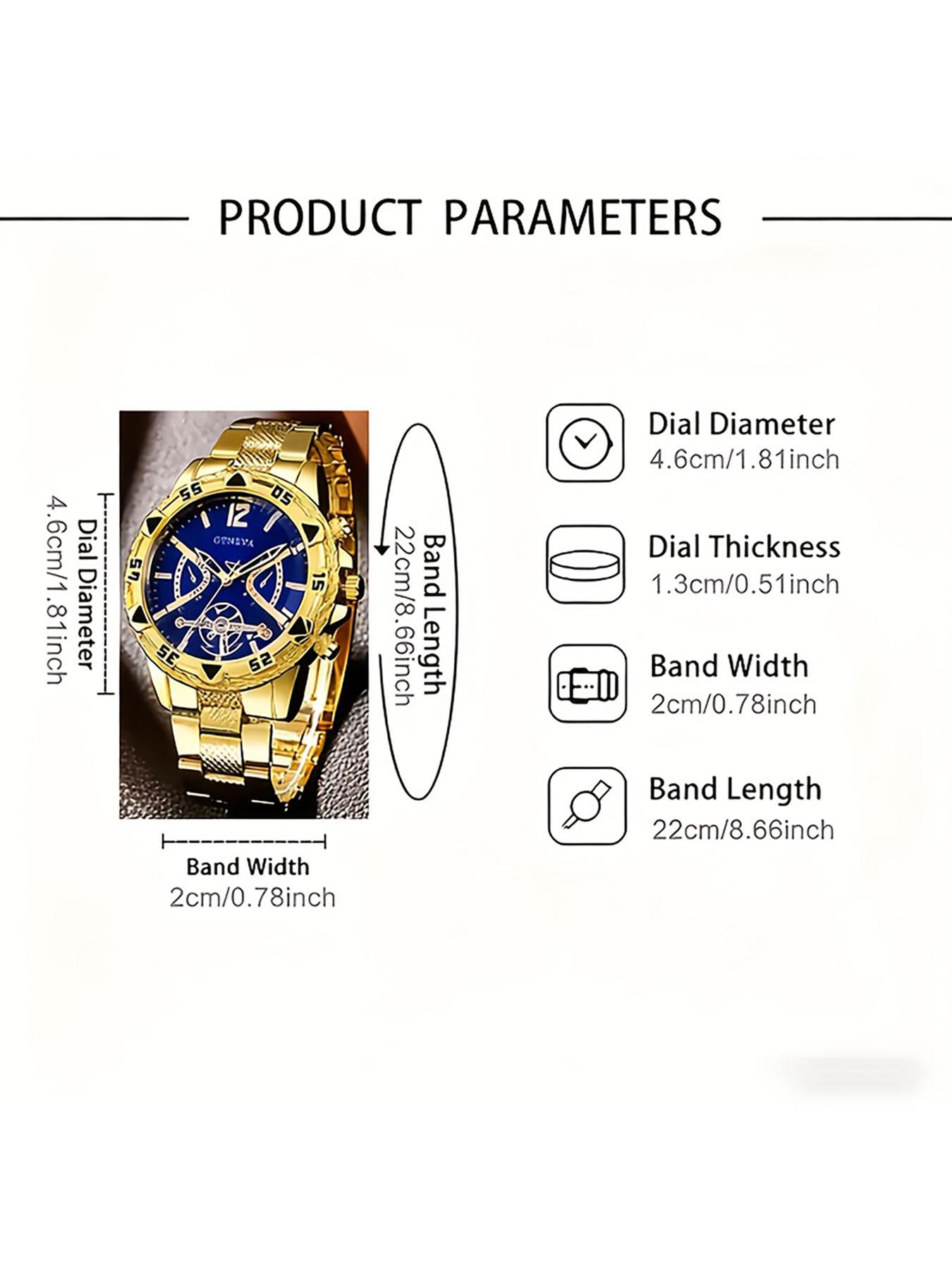 10 piece set of men's luxury watches with multi colored dials, suitable for both business and casual wear, making it an ideal gift for his birthday or holiday