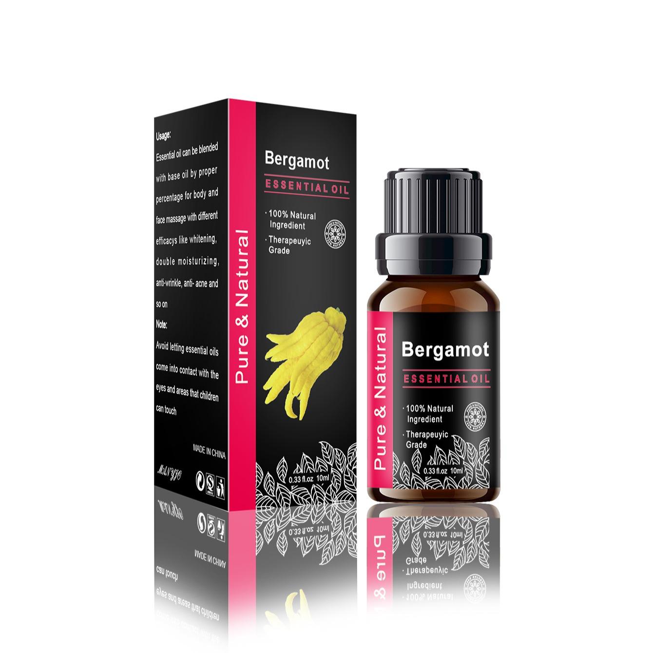 10ML Bergamot Essential Oil, Water Soluble Refill Liquid for Diffusers & Humidifiers, Relieves Fatigue, Refreshes Air