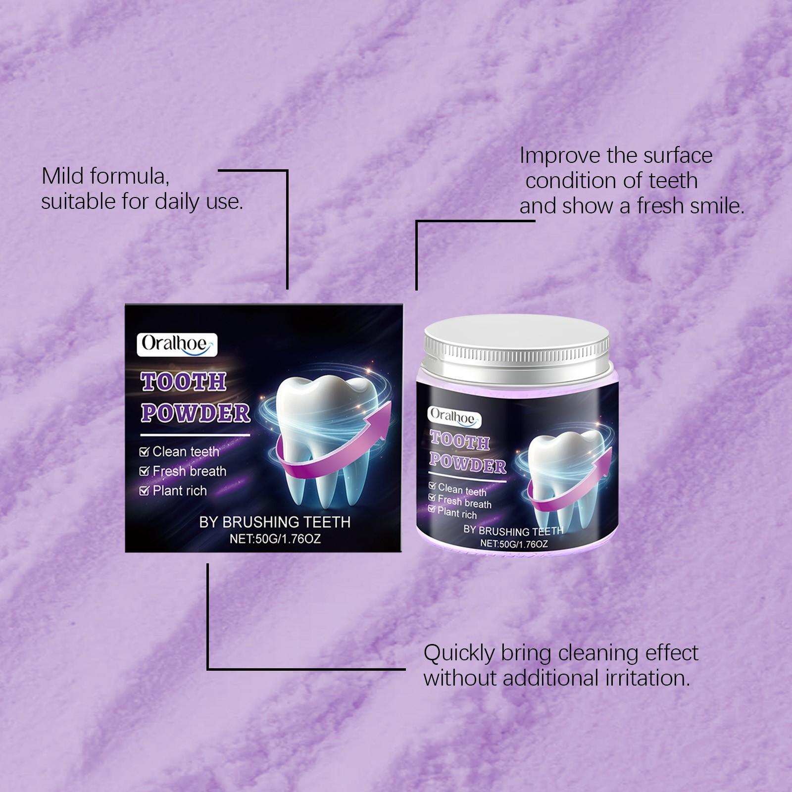 Teeth Whitening Powder with Hydroxyapatite, Color Correction, Stain Removal, Teeth Stain Cleaner, Toothpaste Enhancer, 50g, Oral Hygiene Enhancement, Teeth Brightening Booster, Teeth Brightening Powder, Teeth Cleaning Powder