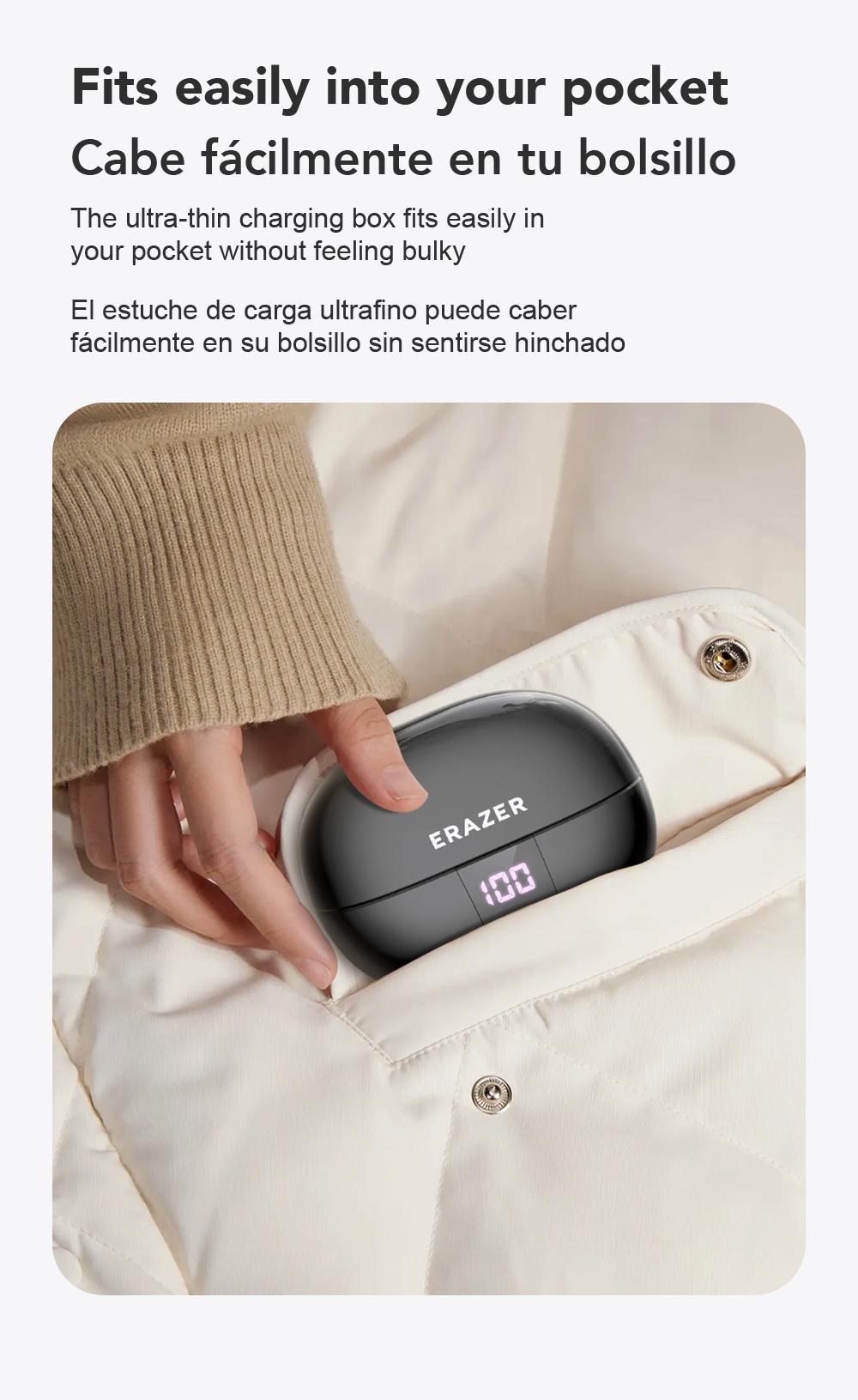 ERAZER XT66Pro OWS Wireless Bluetooth Earphones HIFI Sound Quality Light-Weight Headphones Built-in Microphone