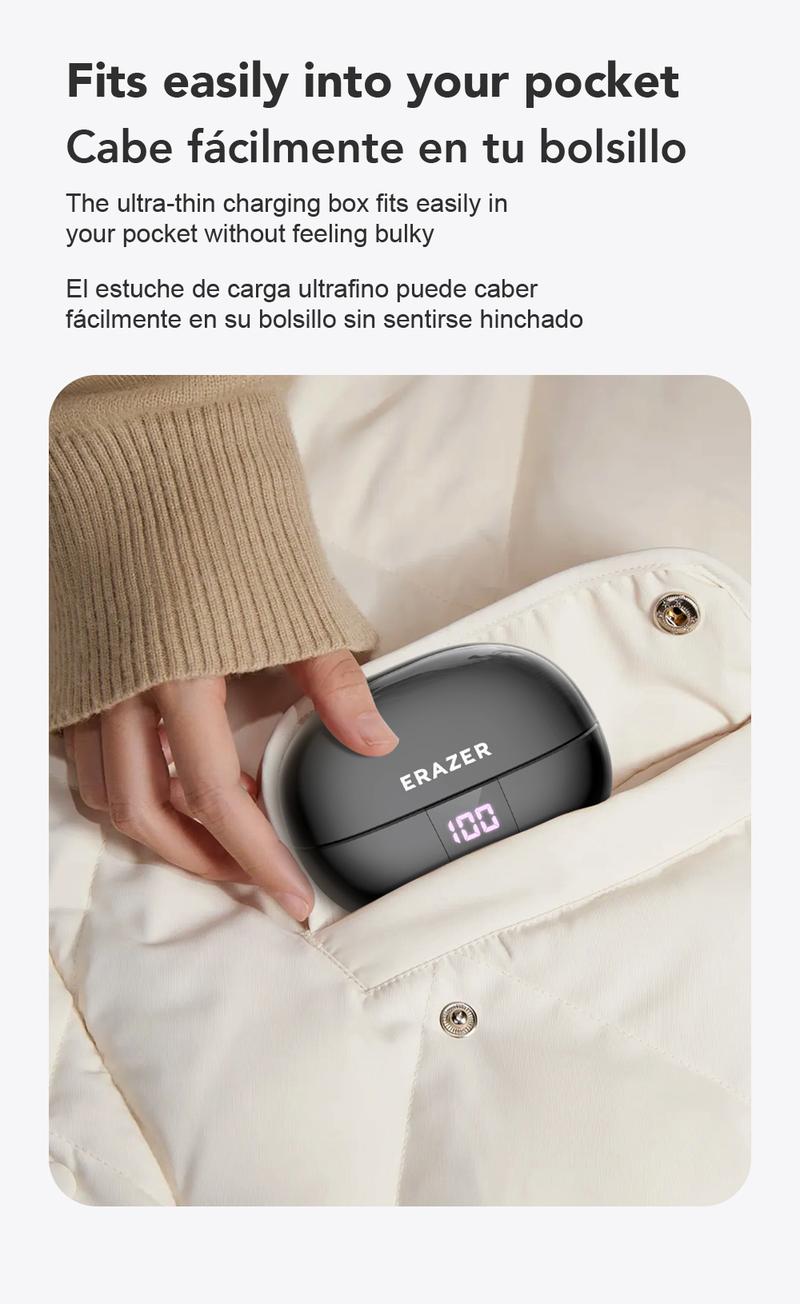 ERAZER XT66Pro OWS Wireless Bluetooth Earphones HIFI Sound Quality Light-Weight Headphones Built-in Microphone