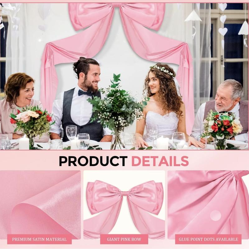 Large Bow Decorations, Giant Wall Bows, Room Background Decor, Big Ribbon Bows, Party Decoration Supplies, Perfect for Girls' Parties, Birthdays, Weddings, Halloween, Christmas