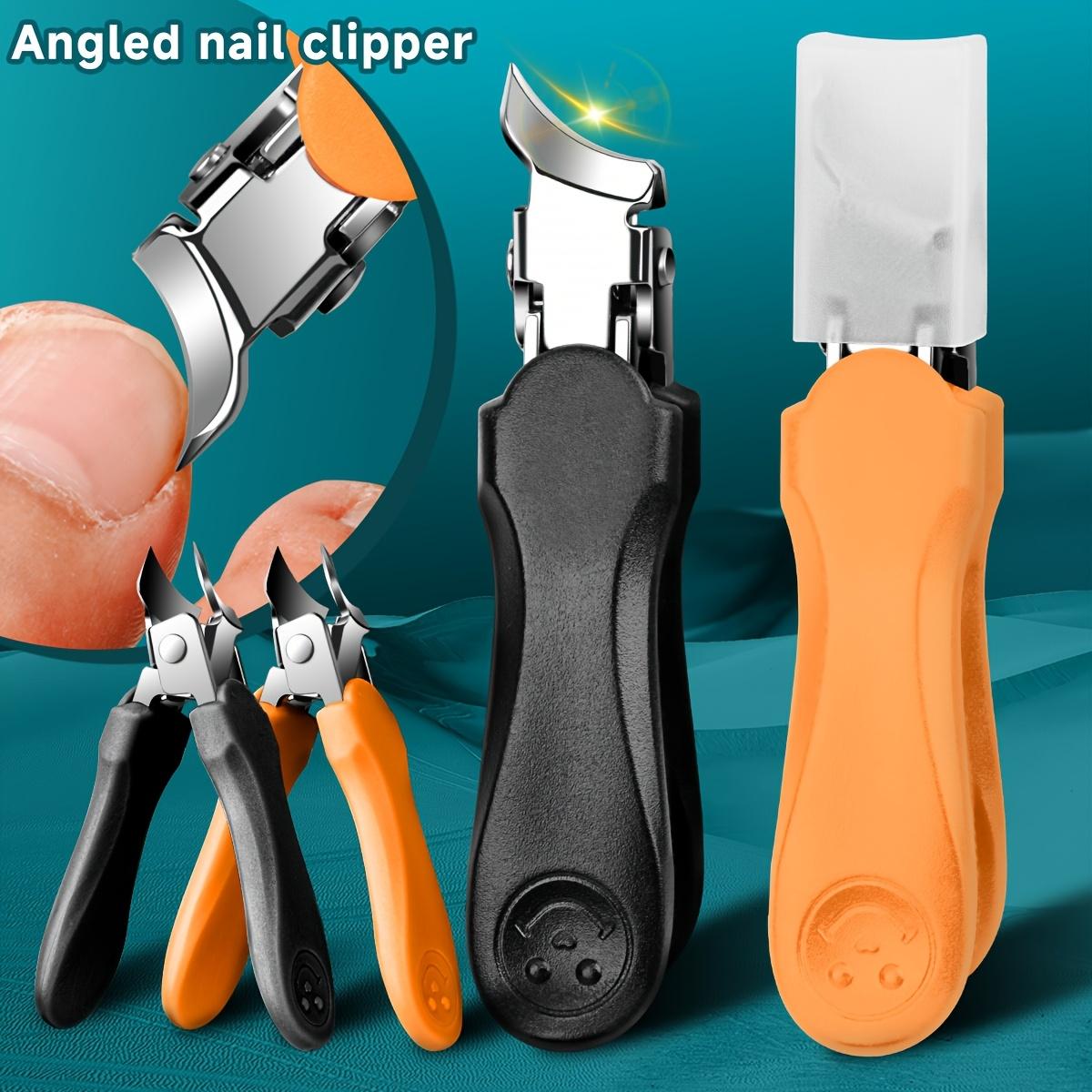 Specialized nail clippers for thick and hard toenails - Large opening anti-splash design, ultra-sharp blades, suitable for embedded toenails, for both home and salon use - Durable structure, nail embedding care, compact storage, classic style, sturdy cons