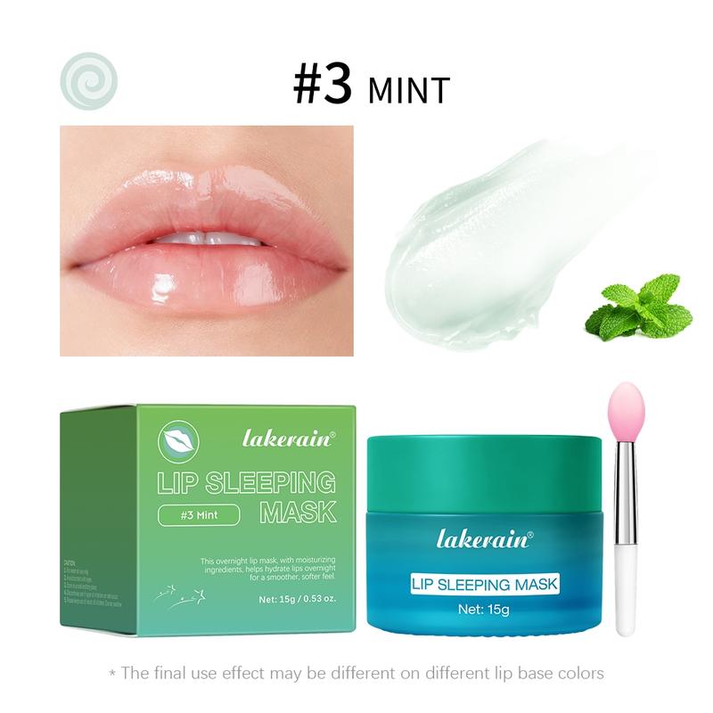 Hydrating Sleep Lip Mask, Lip Sleeping Mask, Dual-Tone Lip Mask with Shea Butter & Fruit Extracts, Deeply Moisturizes & Nourishes Lips, Contains Vitamin E for Lip Care, 4 Fruit Scents, Ideal for Night-time Lip Care, for Daily Use