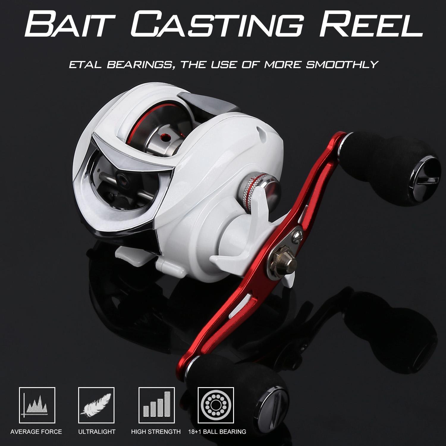 Sougayilang Baitcasting Fishing Reel，18+1BB bearing ，CNC Aluminum Spool，6.3:1 High-Speed Gear Ratio Casting Reel ，Outdoor fishing supplies