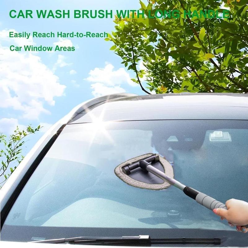 Windshield Cleaner Tool with Extendable Handle,Portable Car Interior Window Cleaning Kit , 3Microfiber Towel Pads, Auto Glass Wiper for Windshield, Trucks, SUVs, RVs, and Home Windows Windshield Cleaner Tool with Extendable Handle,Portable Car Interior Window Cleaning Kit , 3Microfiber Towel Pads, Auto Glass Wiper for Windshield, Trucks, SUVs, RVs, and Home Windows