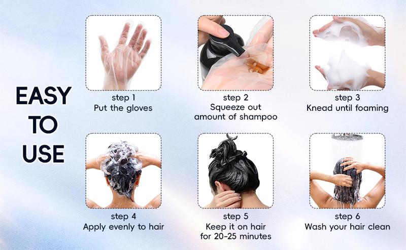 KAISASA Black 3 in 1 Hair Dye Shampoo - Can cover gray hairs,Herbal Ingredients,Contains Ginseng Extract,Natural Haircoloring