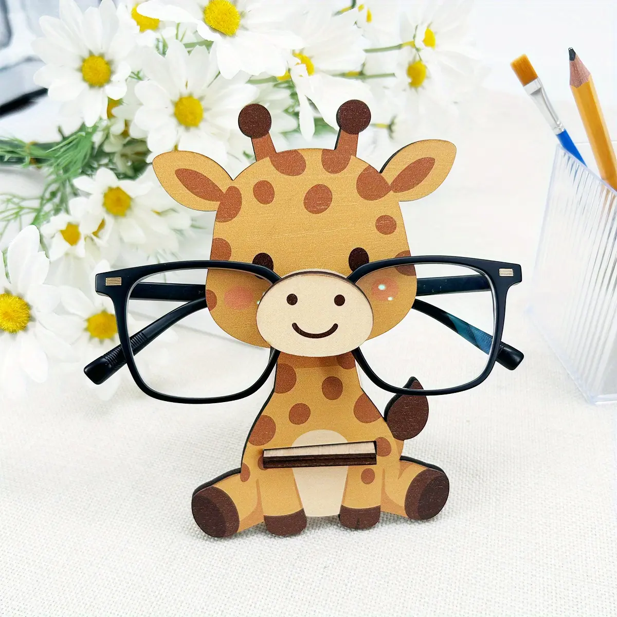 Giraffe Shape Glasses Jewelry Stand, Glasses Holder, Cute Animal Design, Suitable for Fashion Glasses, Necklaces, Home Office Desk Organizer, Unisex Gift