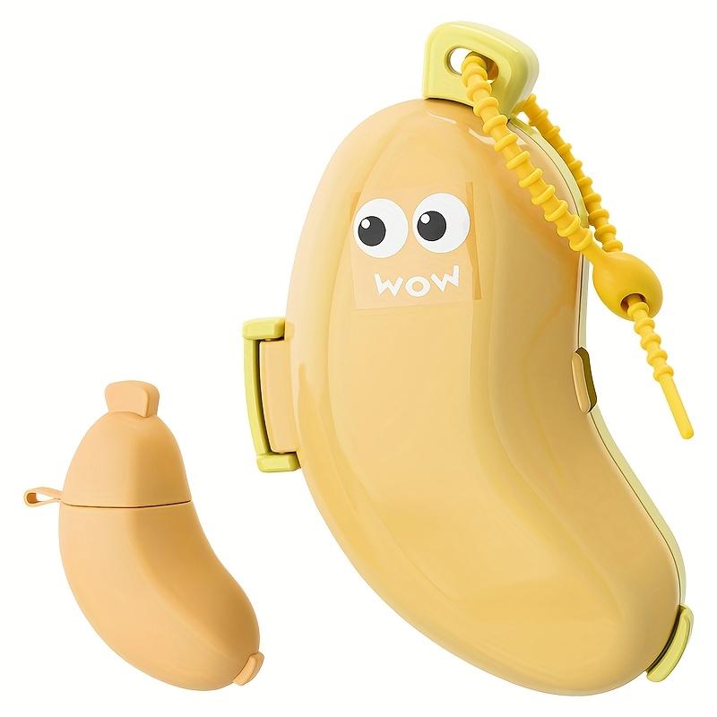 Creative Cute Banana Shape Toothbrush Storage Box, Toothbrush Holder, Portable Lightweight Travel & Home Use, Brush Head Protector, Ergonomic Design, Odor-Free