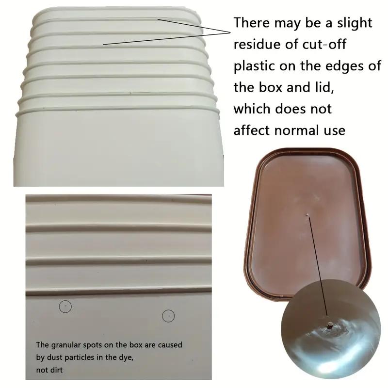 Stackable Storage Box with Lid, 8 Counts Modern Simple Plastic Organizer Container, Durable Plastic Storage Box for Home Office Dormitory School