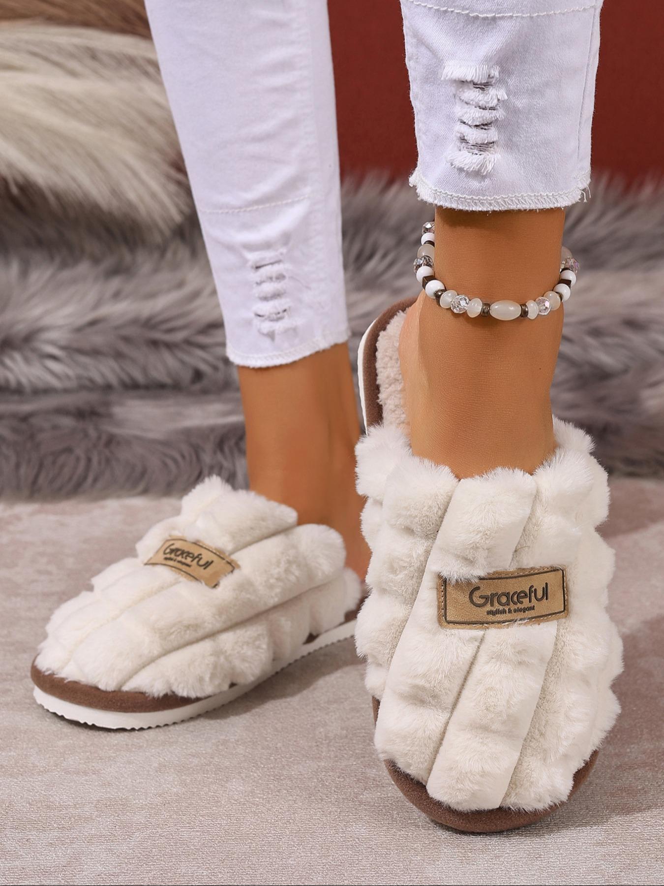 Unisex Winter Slippers with Soft Eva Sole, Thick Cushioning Indoor Home Shoes, Plush Lining, Durable Design, Comfortable Couple Footwear, Thermal Lined Slippers