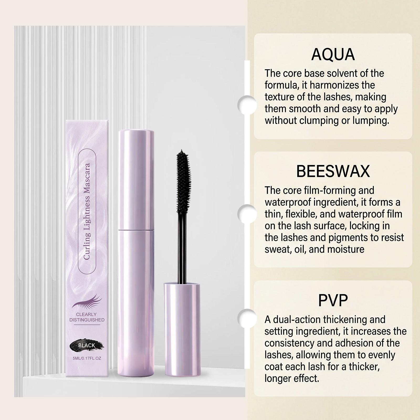 Amz Lightweight Lifting Mascara (), Smooth Natural Texture, Easy Application, Daily Use, Convenient Brush, Long-Lasting Hold