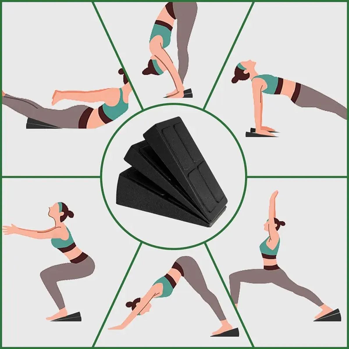 Slant Board Calf Stretcher, 3 Pcs Adjustable Incline Wedge, Squat Ramp for Deadlift, Fitness, Physical Therapy, Ankle Mobility