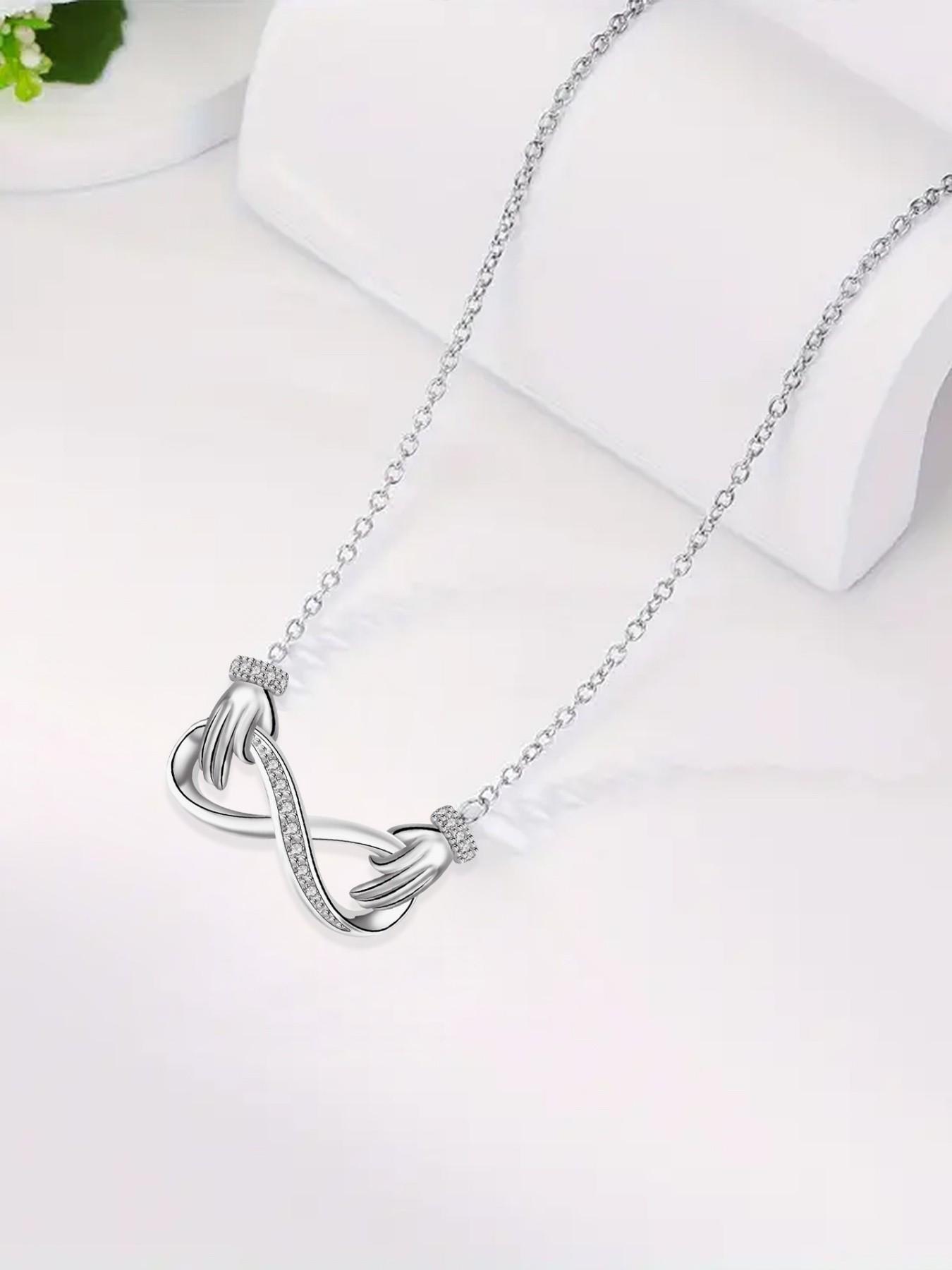 Infinite Support · Heart Glow Original premium infinity symbol necklace, stylish and versatile.Paired with a preserved rose & teddy bear gift box.Perfect mysterious gift for birthdays, Valentine’s Day, Mother’s Day and Christmas.