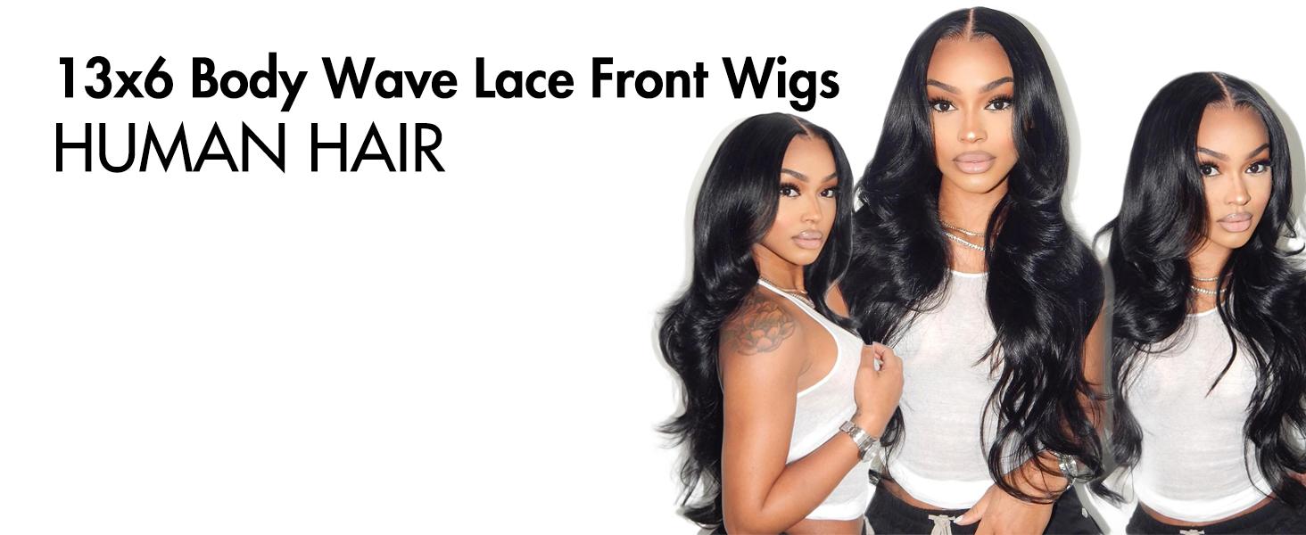 【Clearance sale】Lemoda Outlets Flash Deals 13x6 Lace Front Wigs Human Hair Body Wave Lace Front Wigs Human Hair 220% Density HD Transparent Lace Wigs Pre Plucked With Baby Hair Natural Black Lace Frontal Wigs Human Hair
