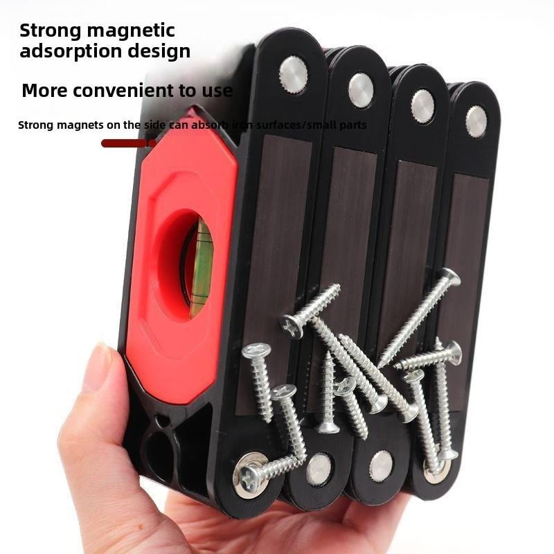 Foldable Magnetic Leveling Tool, High Precision Home Use, Anti-Fall Adjustable Plumb Bob, Ideal for Various Construction Measurement Challenges
