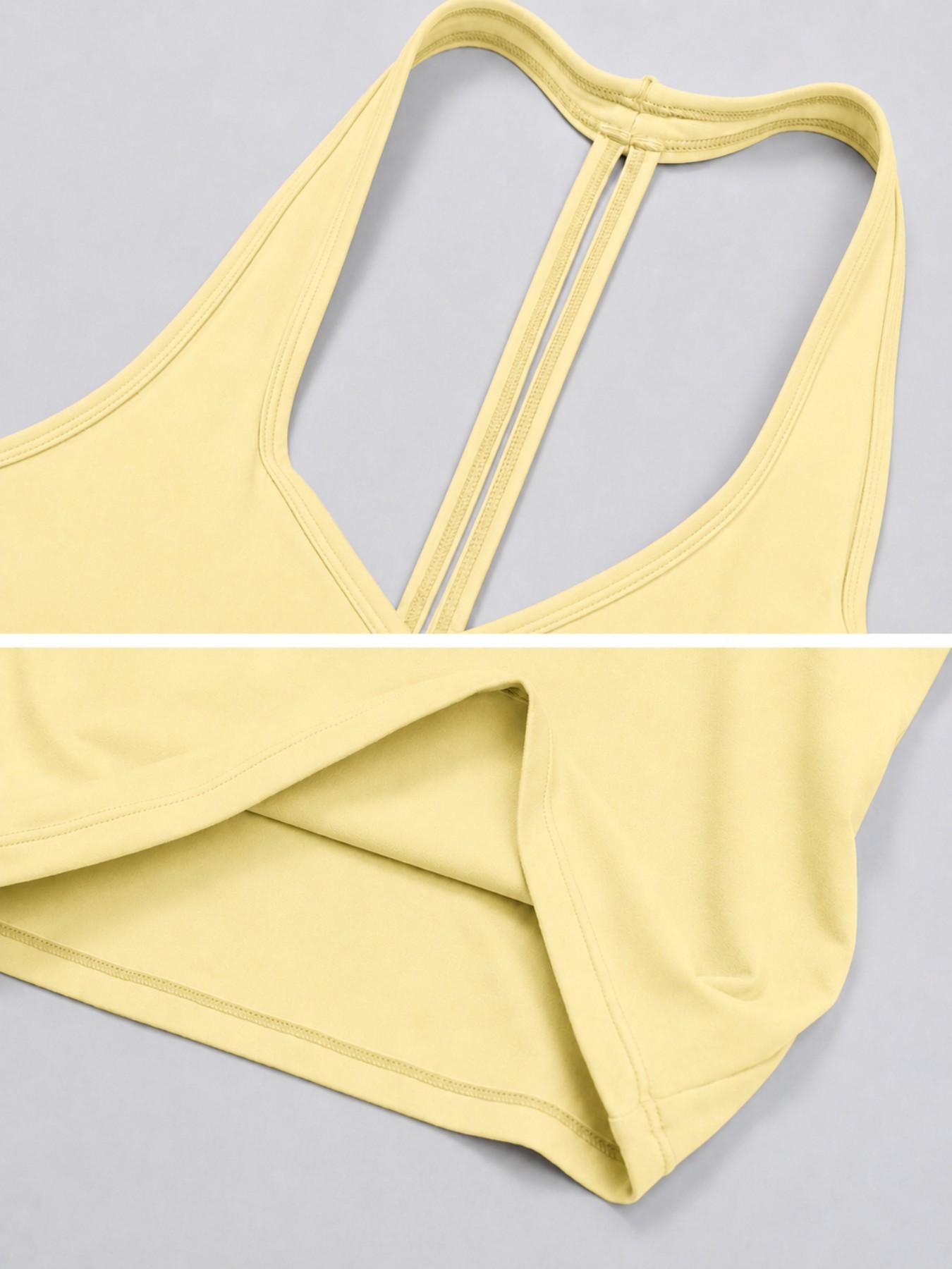 Two-Piece Women's Tank Top & Long Pants Set, Casual Fitness Wear, High Stretch Activewear, Quick-Dry Breathable Fabric, Sporty Top with Removable Pads & Adjustable Drawstring Wide-Leg Pants for Gym & Yoga, Summer Outfit, Sportswear