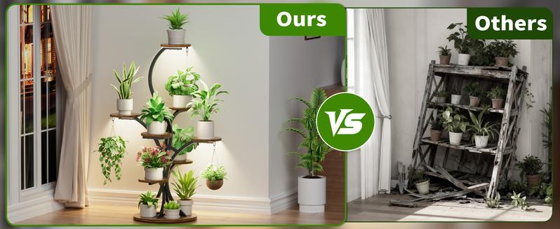 Plant Stand Indoor with Grow Lights - Tree-Shaped Plant Shelf, 7 Tiered Corner Plant Stands for Indoor Plants Multiple, 54" Tall Plant Shelves, Plant Flower Holder Display Rack for Living Room, Patio Plant Stand Indoor with Grow Lights - Tree-Shaped Plant Shelf, 7 Tiered Corner Plant Stands for Indoor Plants Multiple, 54" Tall Plant Shelves, Plant Flower Holder Display Rack for Living Room, Patio