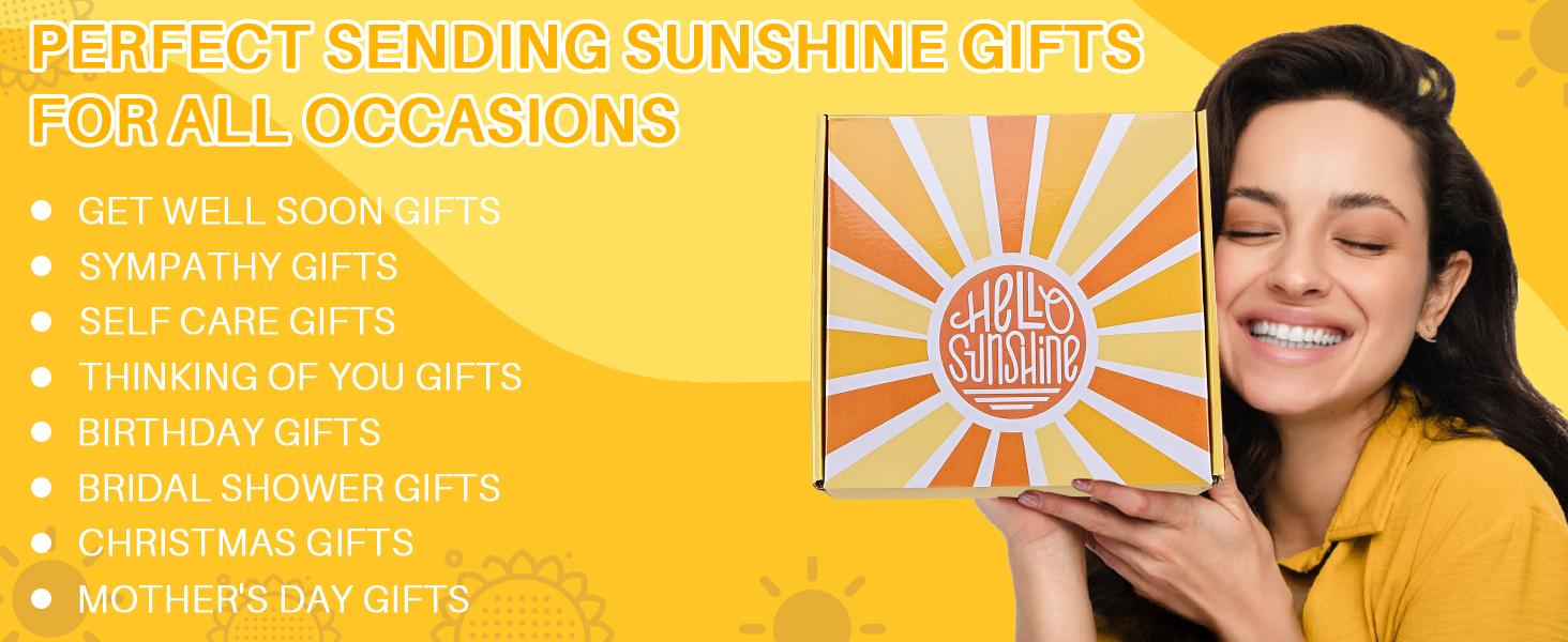 for,Gift Baskets for,Get Well Soon Gift Basket,Self Care Gifts for,Spa Care Package Sending Sunshine Box Thinking of You for Mom Wife Sister Teen Girls
