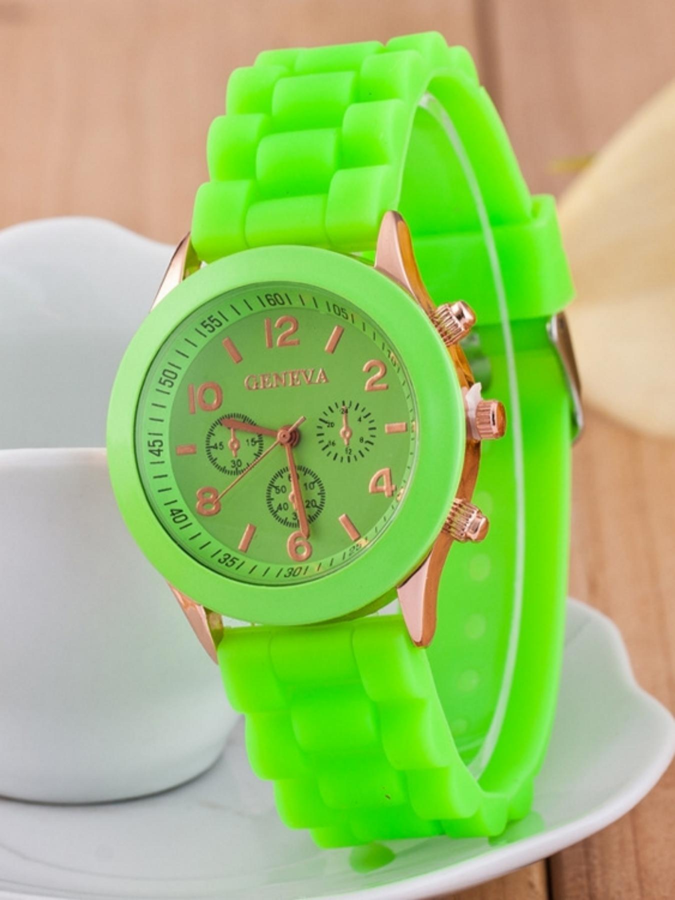 Round Dial Analog Quartz Watch, Fashionable Watch Without Box