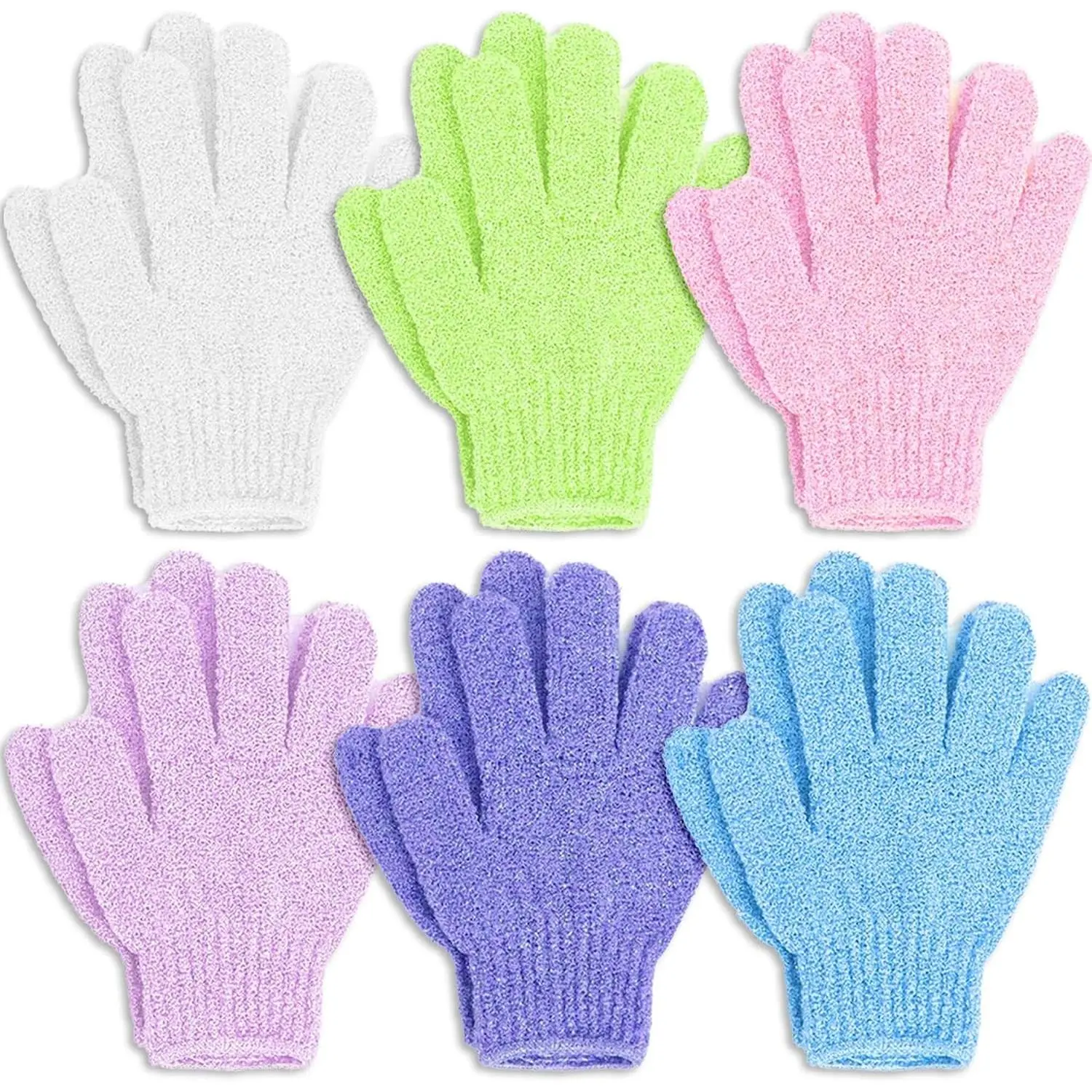12 Pcs Exfoliating Gloves, Exfoliating Body Scrubber Exfoliator, Korean Exfoliating Mitt, Dead Skin Remover, Exfoliate Bath Shower Gloves, Moroccan Hand Body Scrub Mitt, Loofah Wash Cloth Washcloth | exfoliating