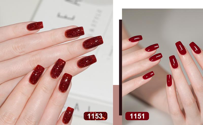 GAOY Burgundy Red Gel Nail Polish Set for Christmas Nails Holiday Gift Pick 6 Colors Including Dark Red Cherry Wine Red Gel Polish Kit U V LED Soak Off Nail Polish Home DIY Manicure Nail Salon Varnish