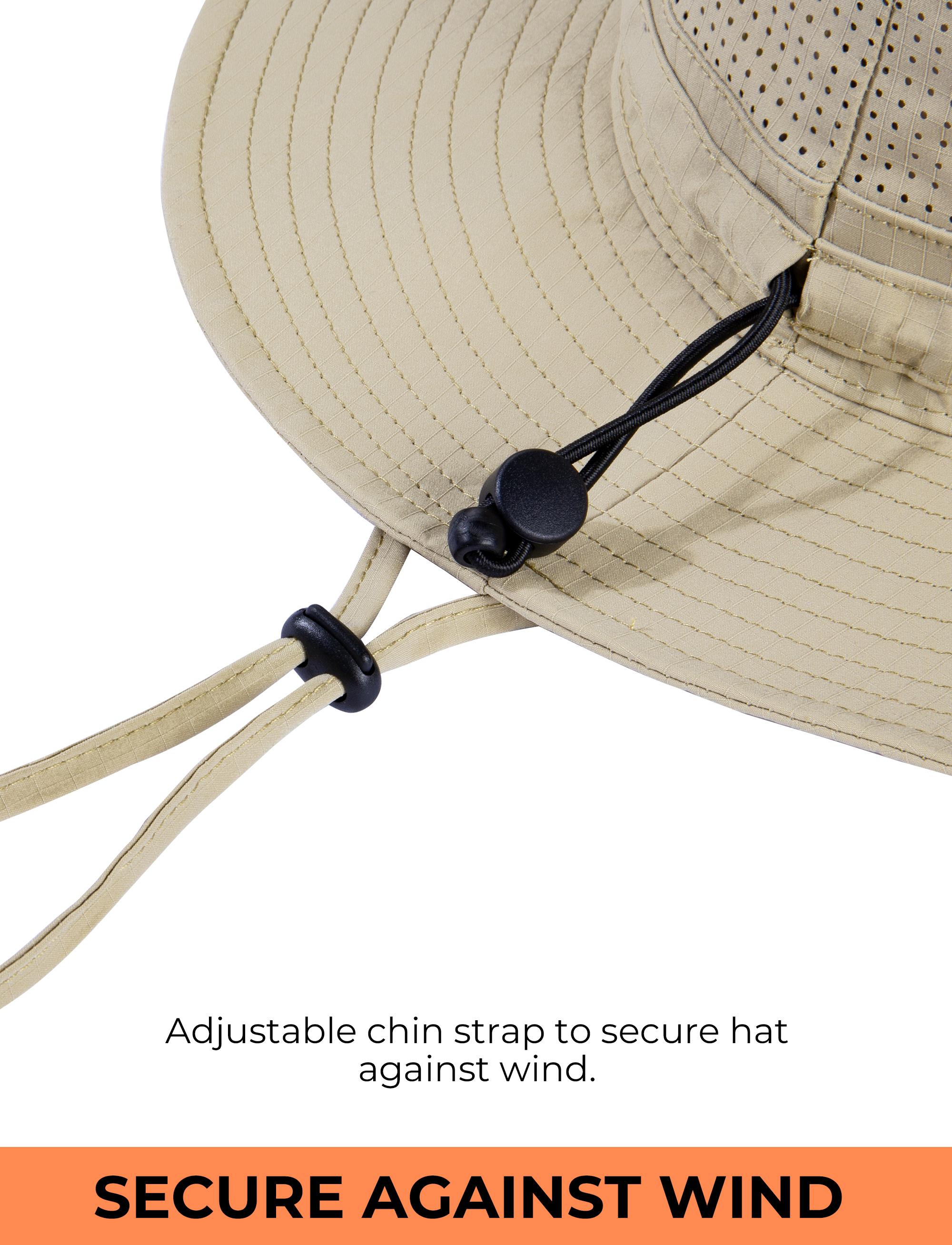 【RODEEL】RIIIPO Sun Boonie Hat UPF 50+ UV Protection with Adjustable Secure Strap Moisture Wicking Bucket Hat Lightweight Breathable Foldable Hat for Outdoor Sports Fishing Hiking Boating Camping Construction Landscaping Gardening, Holiday Gift