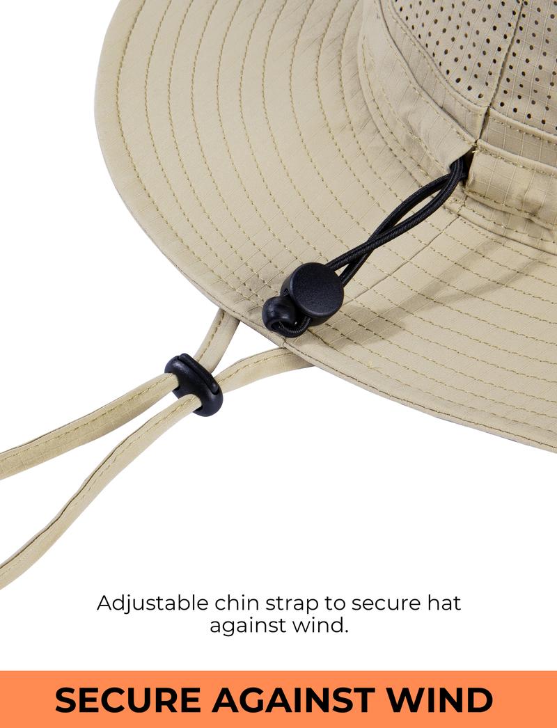 【RODEEL】RIIIPO Sun Boonie Hat UPF 50+ UV Protection with Adjustable Secure Strap Moisture Wicking Bucket Hat Lightweight Breathable Foldable Hat for Outdoor Sports Fishing Hiking Boating Camping Construction Landscaping Gardening, Holiday Gift