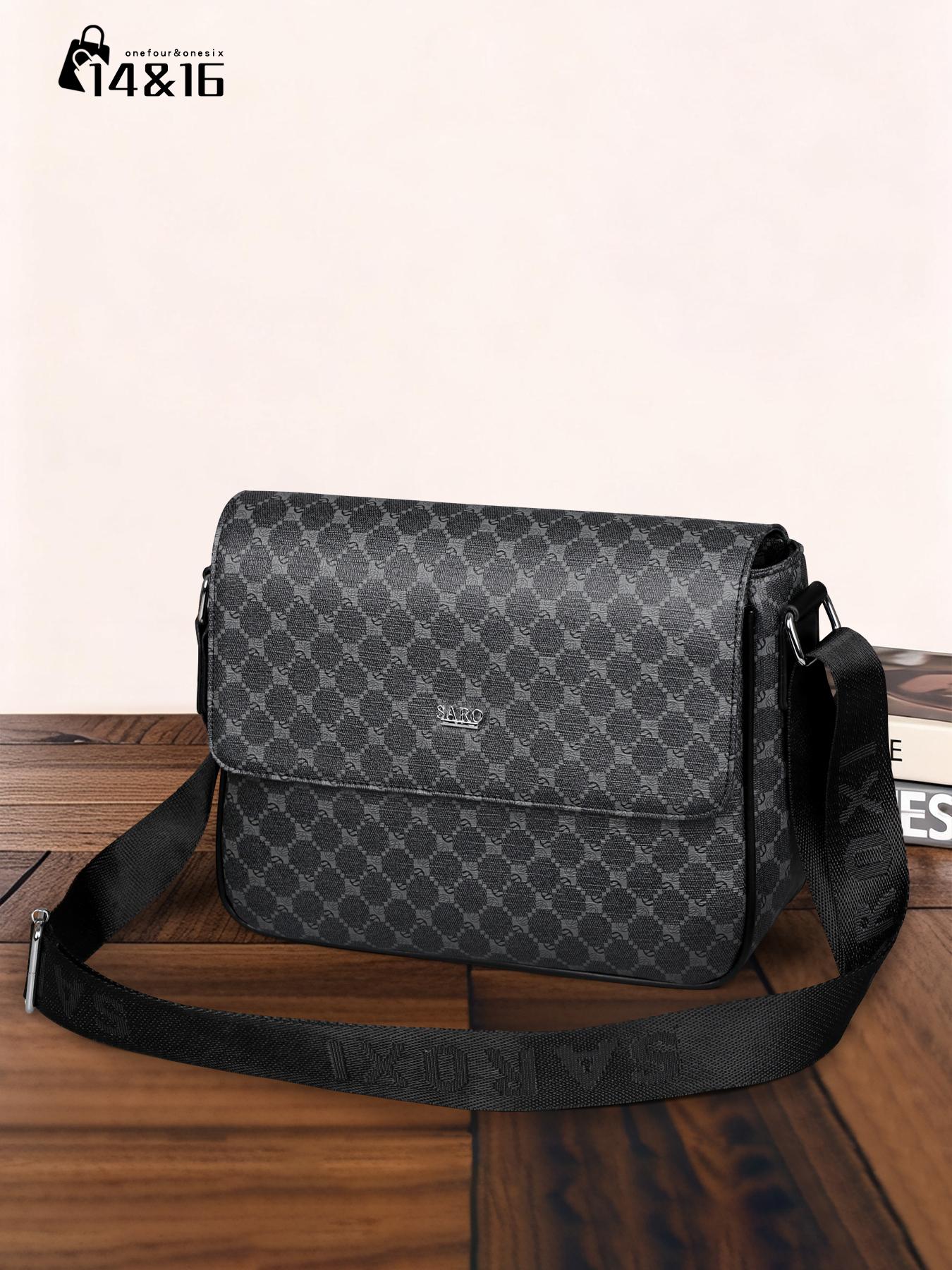 Men's Messenger Bag, Crossbody Shoulder Bag, Side Pocket Pouch, Multifunctional Commuter Casual Bag, Trendy Fashion Gift for Men