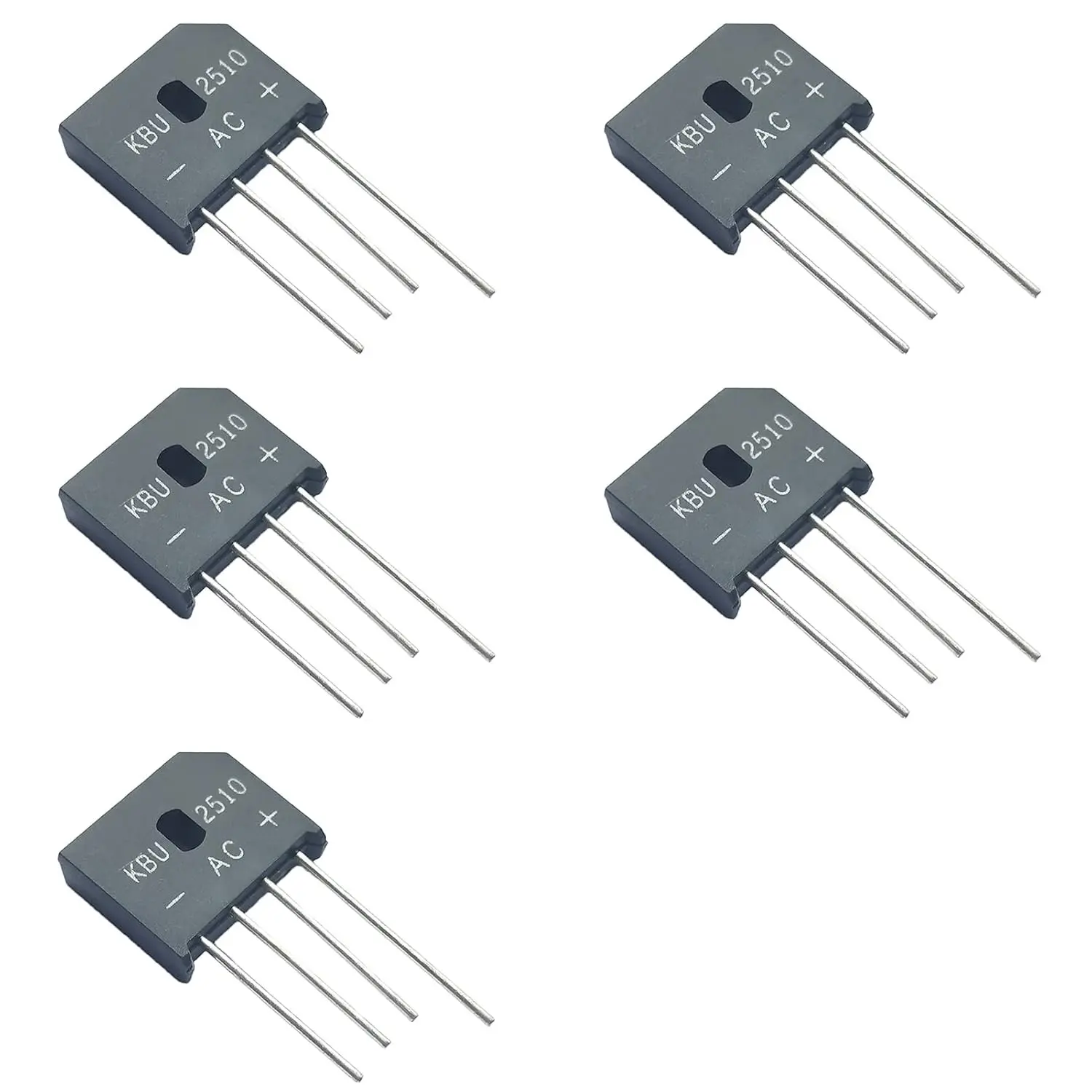 5pcs KBU2510 Bridge Rectifier Diode 25A 1000V 4-Pin