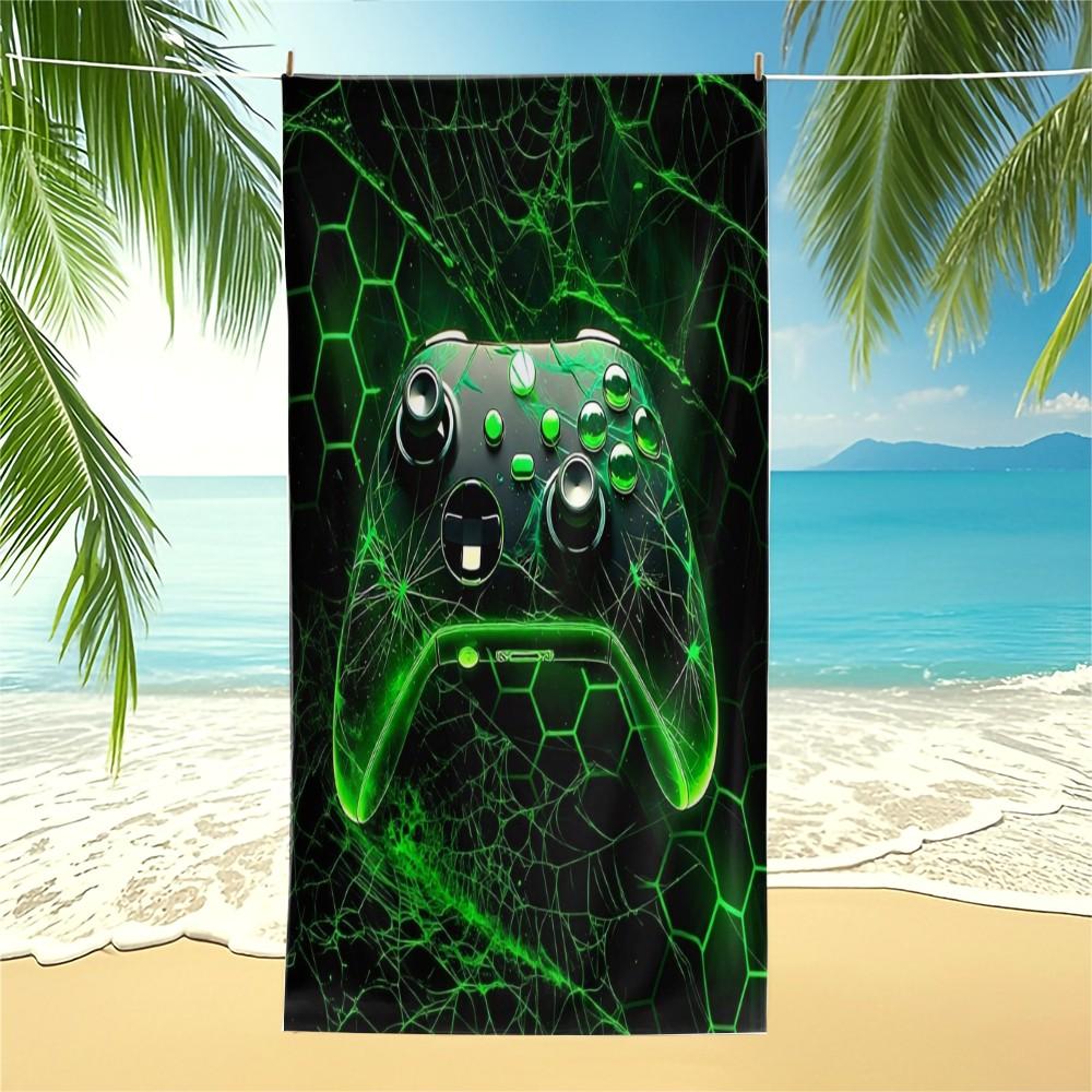 Boys' Gaming Beach Towel, Perfect for Beach and Pool, Essential Large Gaming Pool Towel for Kids and Boys, Cool Controller-Printed Gift Towel, Waterproof Towel for Vacation, Beach, Camping Towel, and Travel