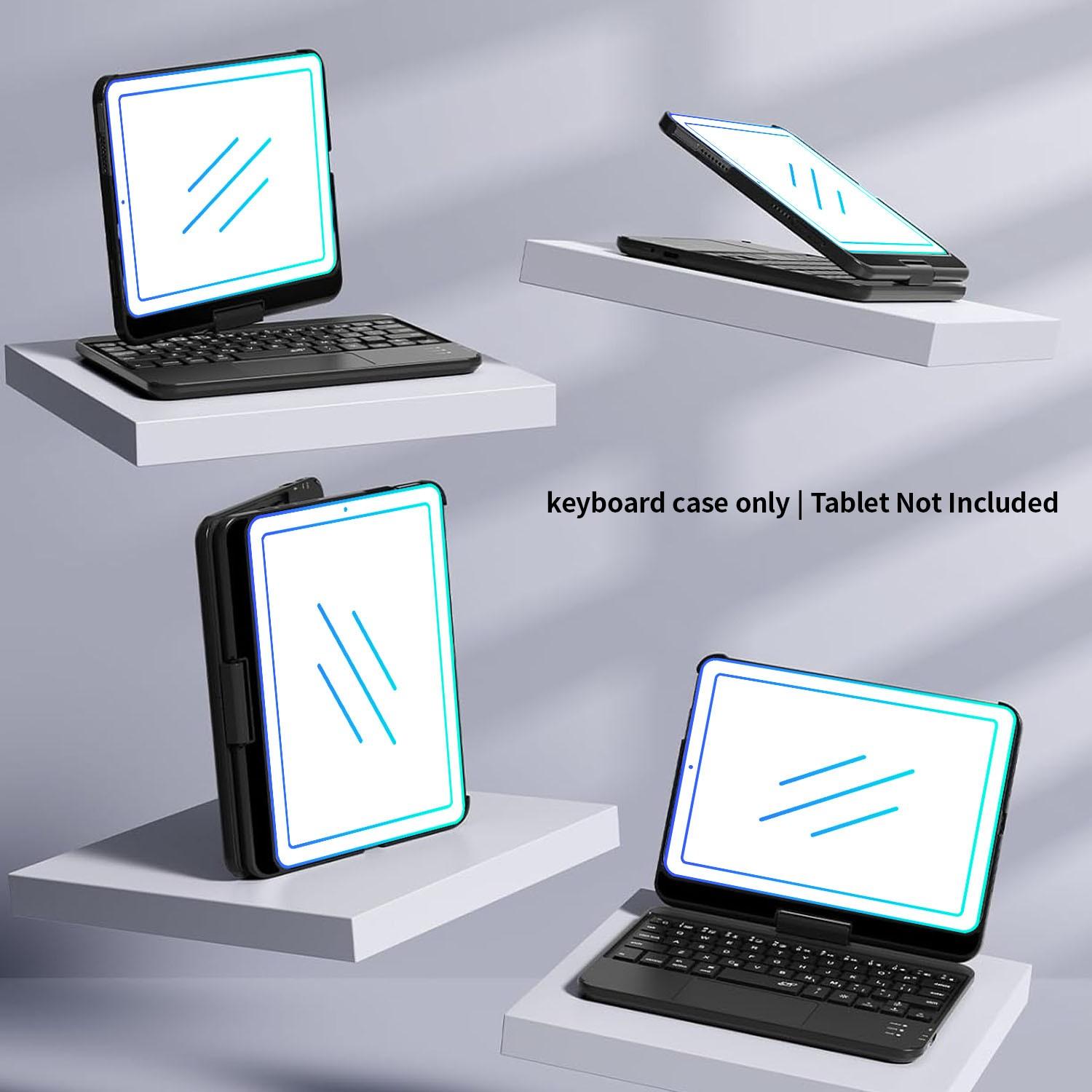 [Only Keyboard Case, Tablet Not Included]Keyboard Case for iPad mini 7 A17 Pro(2024) & Mini 6 (2021) 8.3", 360° Rotate Case for iPad mini 7th/6th Generation, Touchpad Keyboard with 7 Color Backlit, Type-C Rechargeable