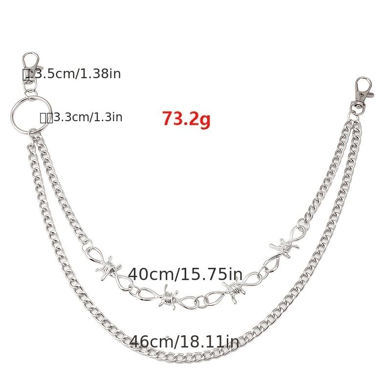 1pc Punk Double-Layer Pant Chain - Edgy Metal Trouser Accessory for Jeans & Shorts. Unisex Streetwear Hip-Hop Jewelry for Club, Party, Concert & Daily Outfits. Great Gift for Gen Z, Festival Goers & Fashion Lovers.