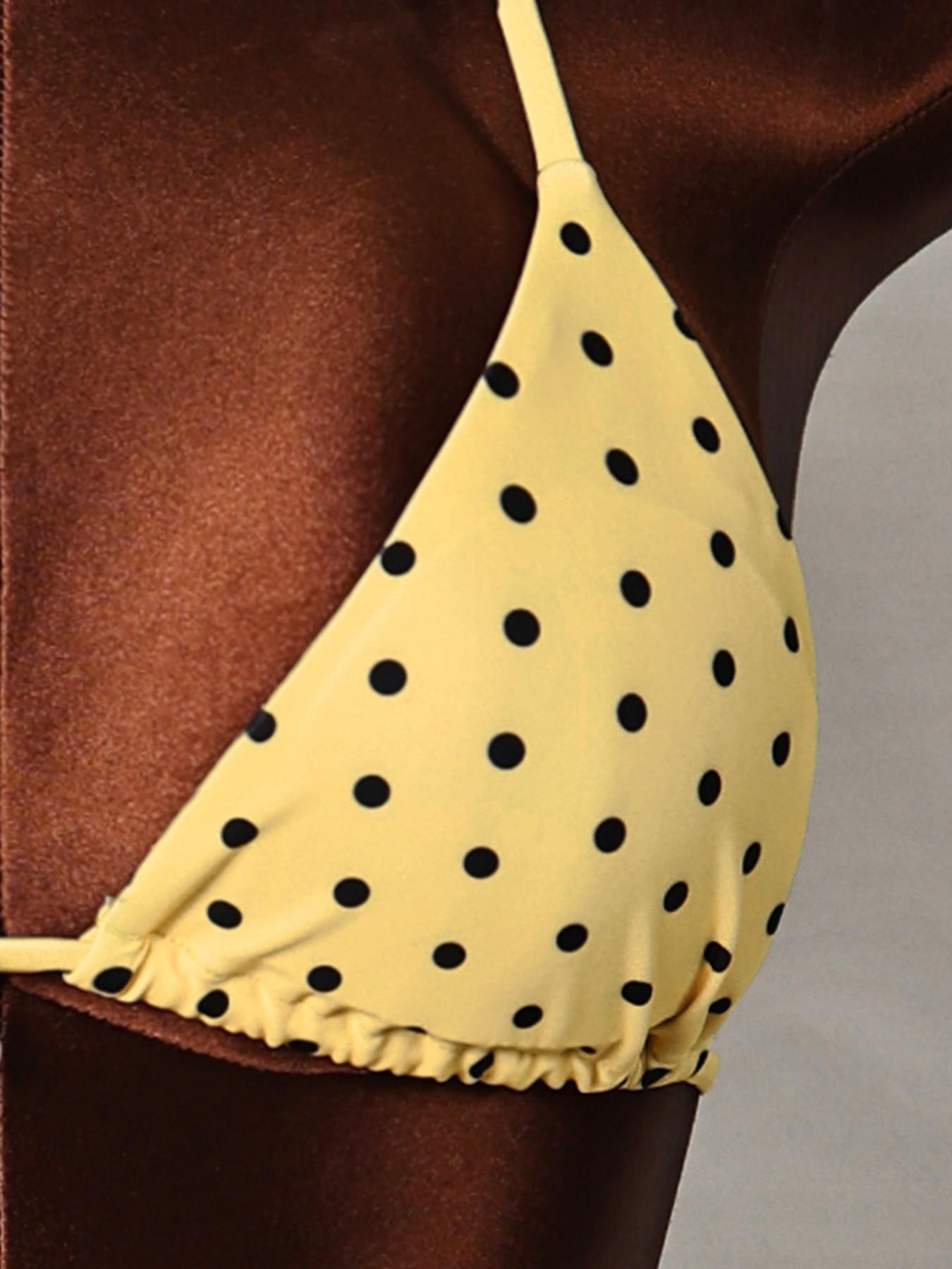 Women's Summer Bikini Set, Sexy Polka Dot Design, Beach Ready, Versatile Wear, Perfect for Beach Wear and Casual Occasions, Stylish Swimsuit for Ladies