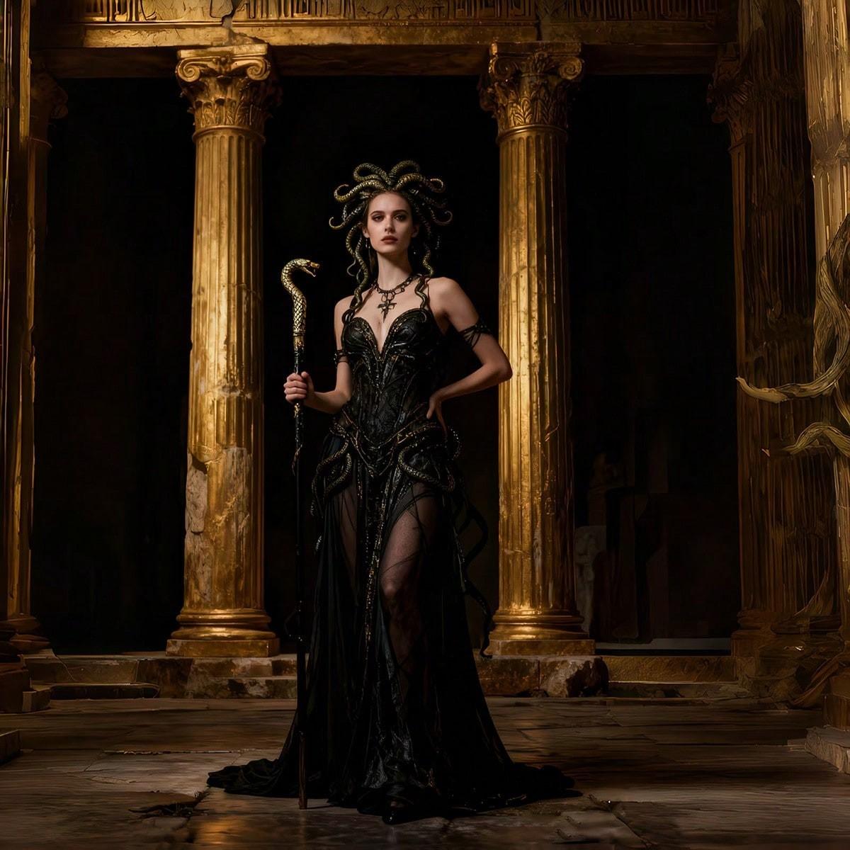 High Snake Eye Glasses Staff, Pharaoh Wand, Wizard Stick, Cosplay Prop, Halloween Costume, Theme Party, Stage Performance Decor