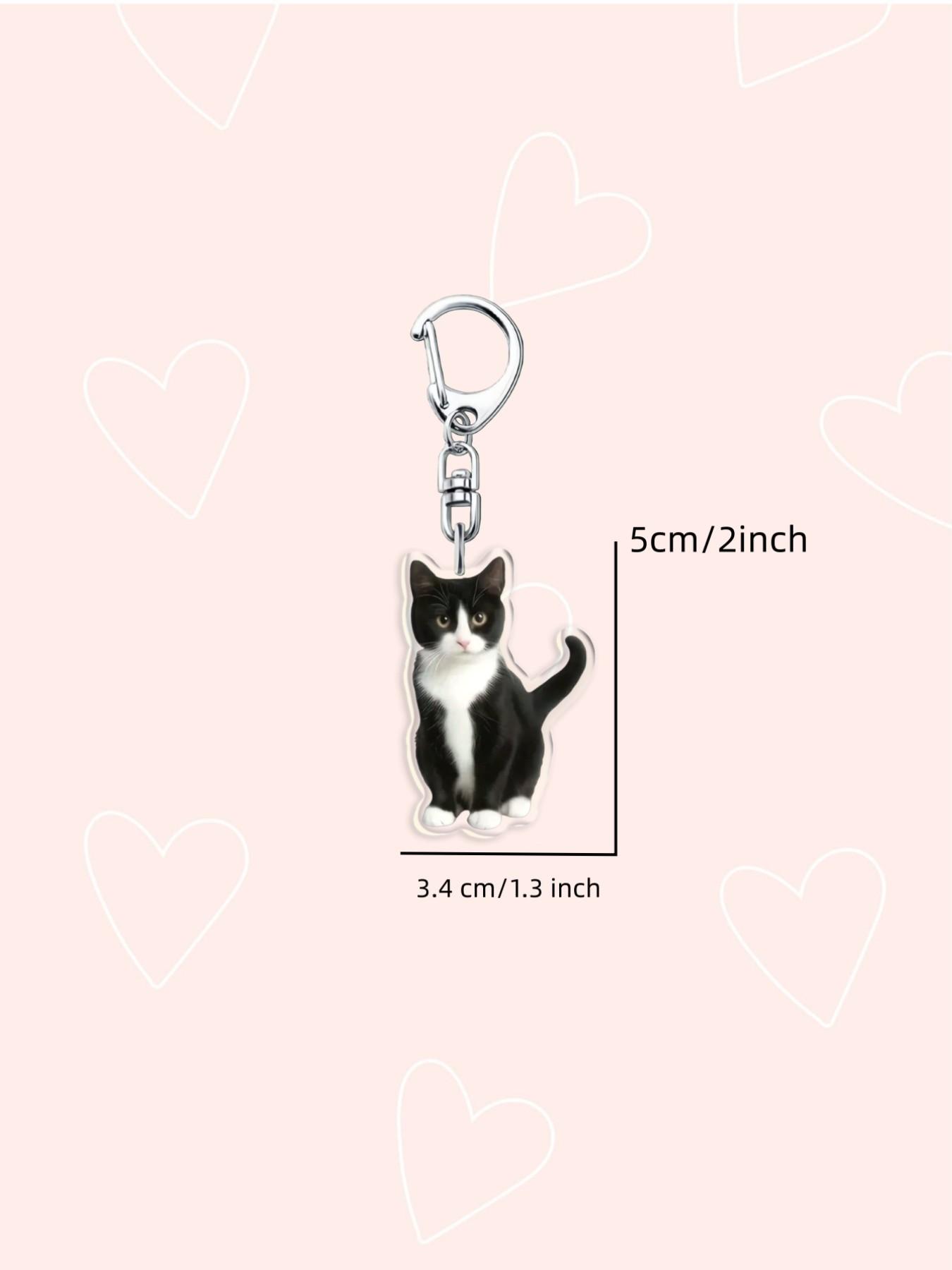 and Cat Keychain, Cute Animal Design, Casual Style Accessory, Perfect Gift for Pet Lovers, All Seasons Use