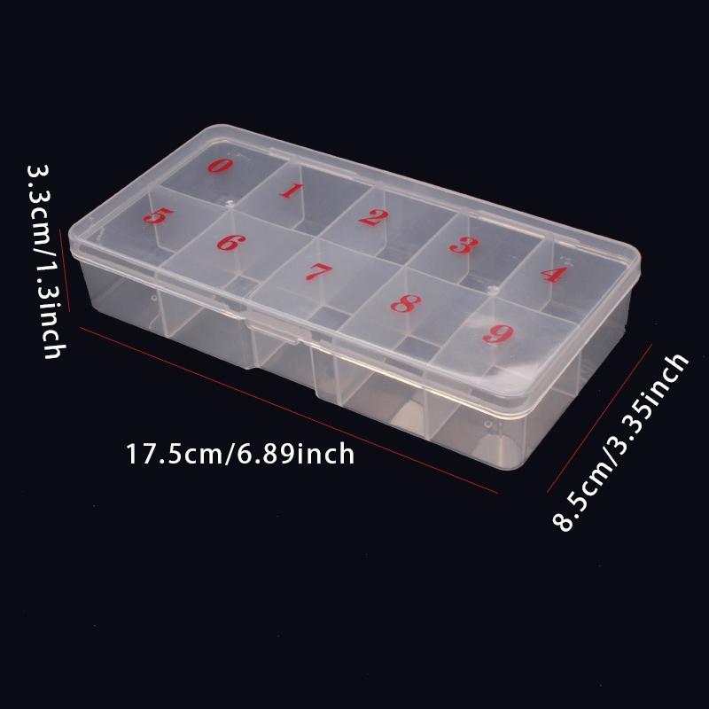 Nail Supplies Nail Patch Storage Empty Box PP Box Translucent Wearable Manicure Box 500 Pieces Fake Nail Sheet Empty Box Flat Bottom Jewelry Box Nail Tool Box Storage Box
