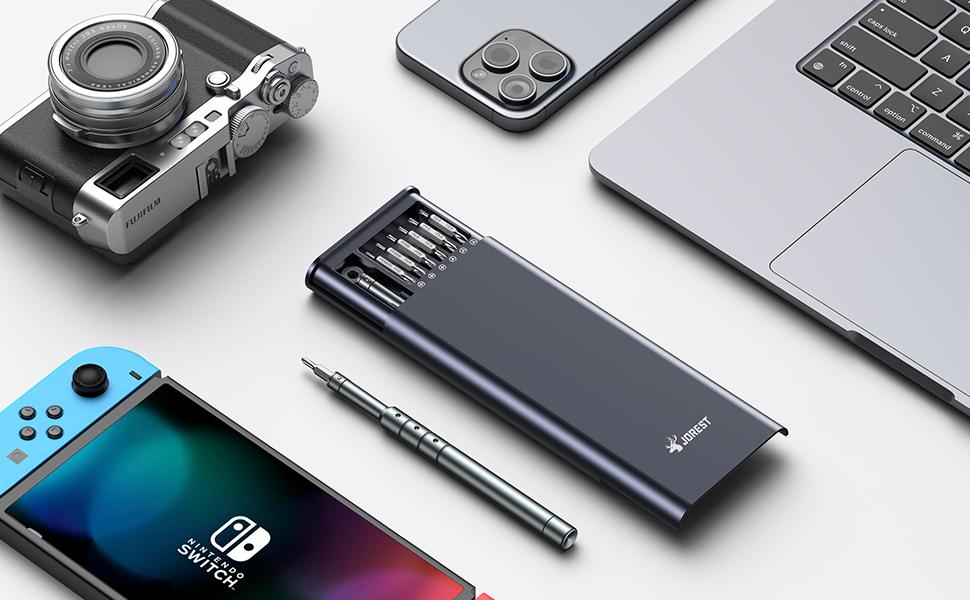 JOREST 52-in-1 Precision Screwdriver Set – Magnetic Portable Repair Tool Kit for PS5/4, Laptops, Eyeglasses – Perfect Father’s Day Gift for Him Handle