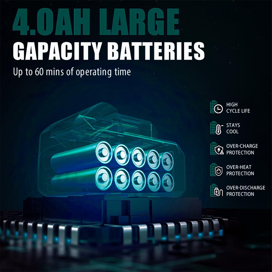 Chainsaw Cordless 12-inch, Electric HandHeld Chain Saw, 12-in Portable Chainsaw Battery Powered Saws for Trees Wood Cutting, 2 * 3.0Ah Battery and Charger Included Chainsaw Cordless 12-inch, Electric HandHeld Chain Saw, 12-in Portable Chainsaw Battery Powered Saws for Trees Wood Cutting, 2 * 3.0Ah Battery and Charger Included