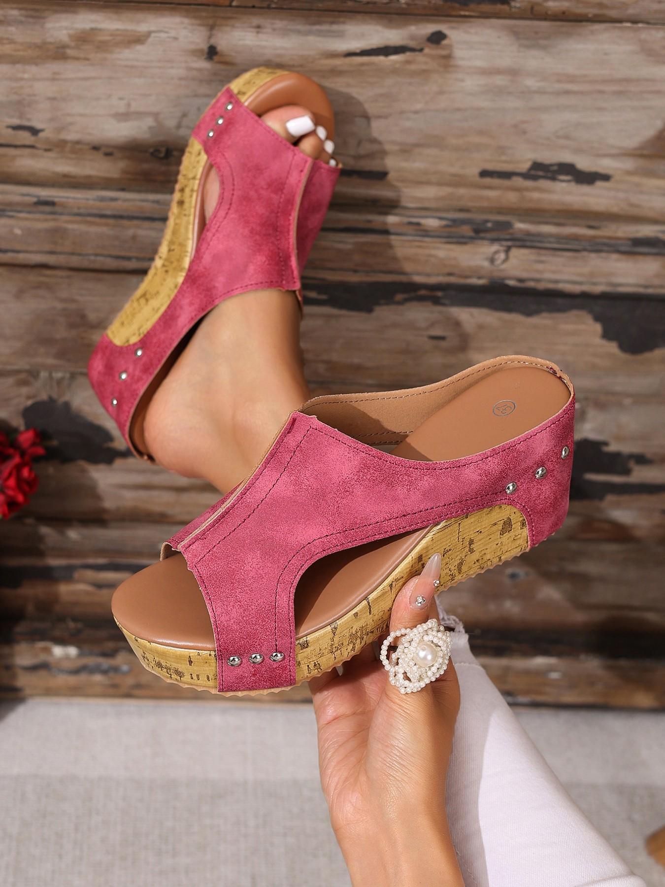 Women's Fashionable  Platform Sandals, Casual Comfortable Wedge Sandals for Summer, Female All-match Shoes for Daily Wear
