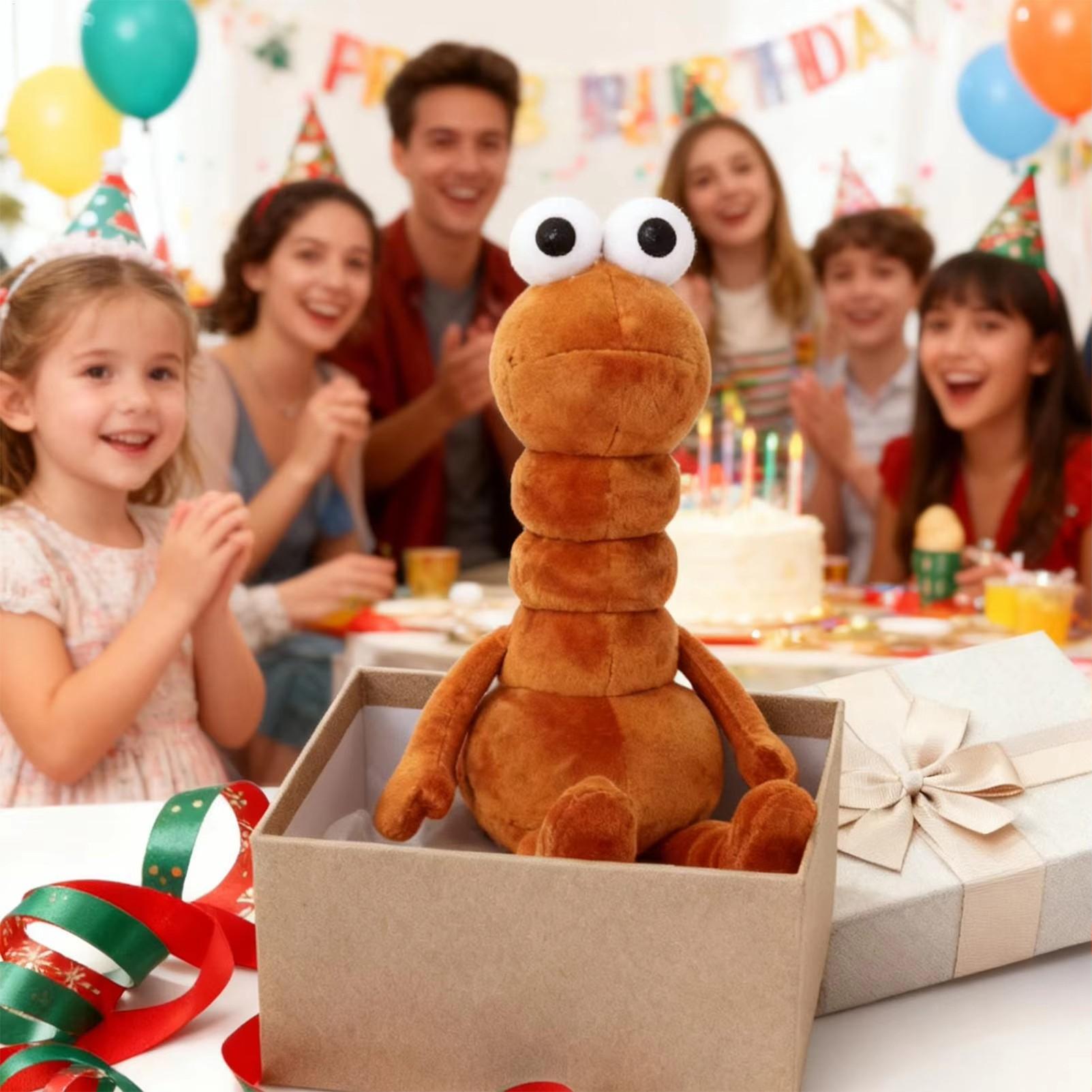 29cm/11.41in Marcus the Worm Plush Toy, Stress-Relieving Fun Plush with Cute Big Eyes, Therapeutic Pet-Like Soft Stuffed Animal, Popular Internet Meme & Unique Design, Perfect Birthday & Holiday Gift for Boyfriends & Friends