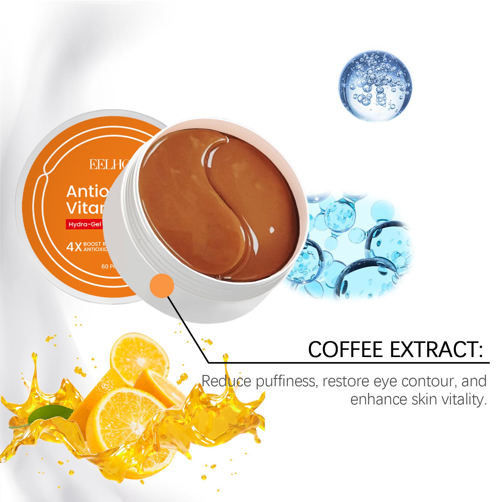 EELHOE 5 PDRN Collagen Vitalizing Hydrogel Eye Patch (60pcs) - Dark Circle Eraser & Anti-Wrinkle | 5 Types of PDRN + Vitamin C + Glutathione | ALL IN ONE EYE PATCH