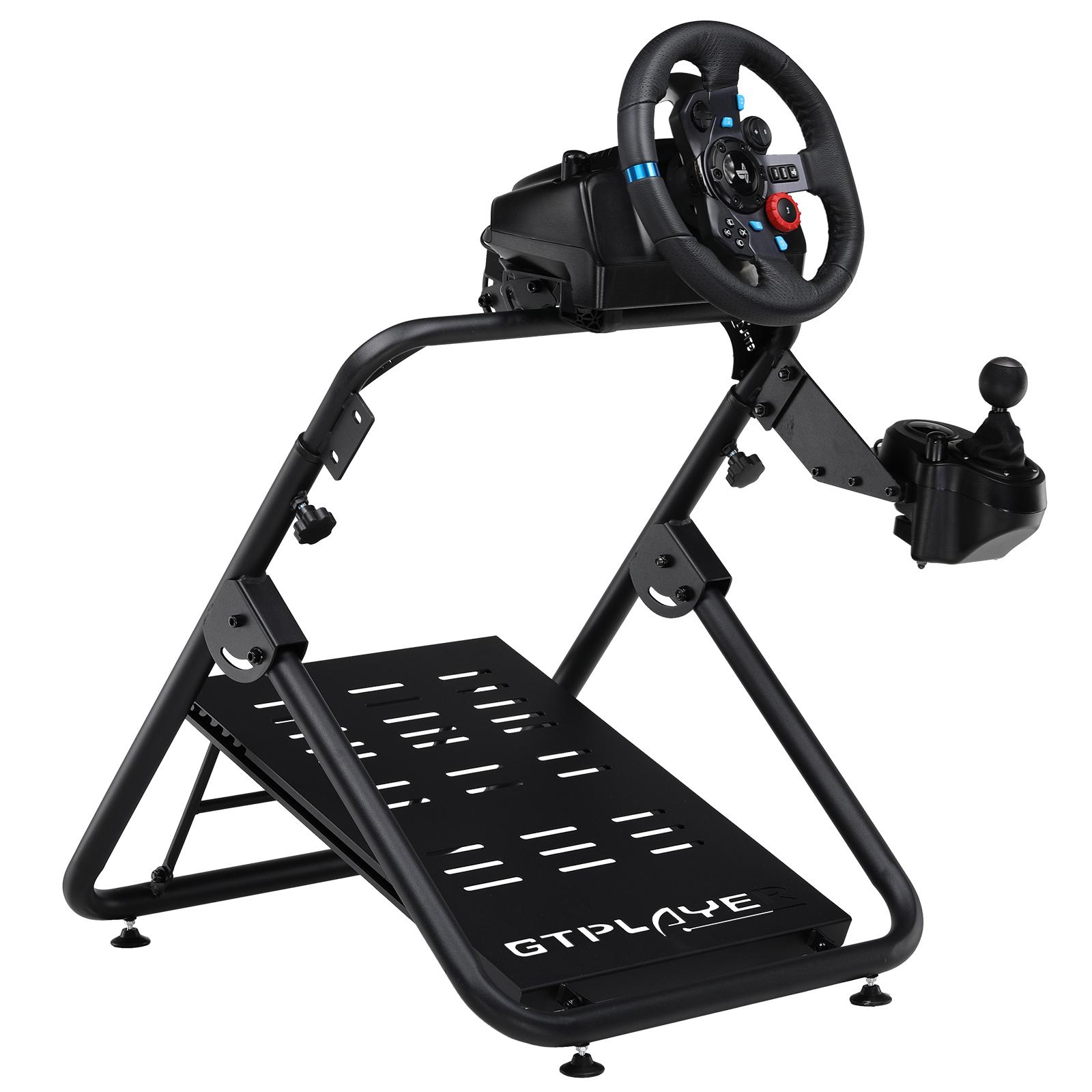 Comhoma Racing Simulator, Racing Wheel Bracket, Cockpit Wheel Bracket, Steering Gear and Shift Lever Bracket, suitable for Logitech G25, G27, G29, G920, G923 and Tesoton T330TS gaming brackets, Wheel Pedal, does not include the steering wheel itself.