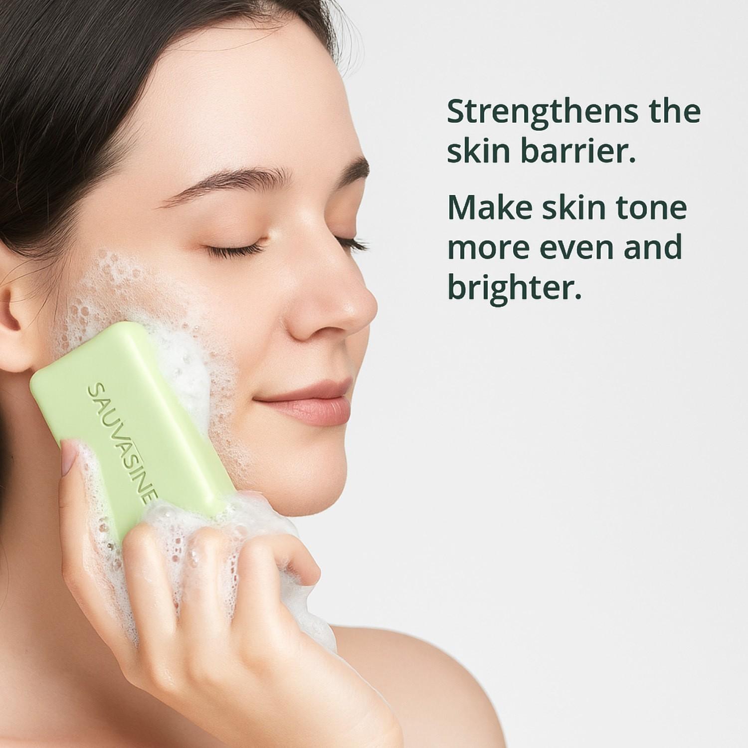 2PCS Tea Tree Leaf Soaps + Bath Sponge Set Tea Tree Soap Bar for Face & Body, Antifungal Soap with Tea Tree Oil, Antibacterial Bar Soap for Fungus, Ringworm, Acne