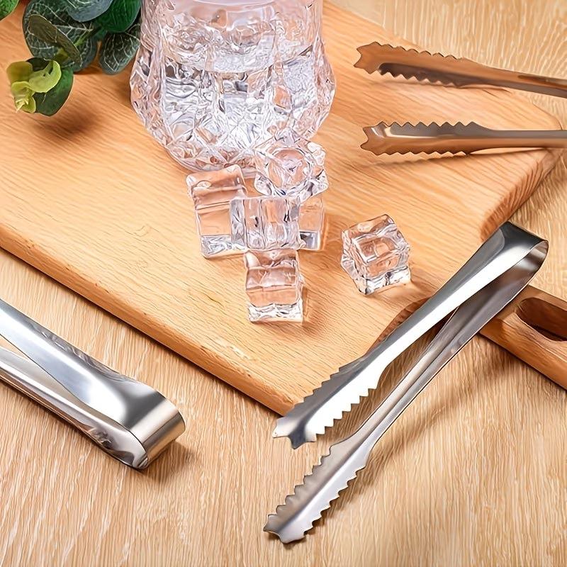 Stainless Steel Ice Tong, Practical Sugar Tong, Edge Clamp, Coffee Ice Clip, Self-Service BBQ Food Clip, Fruit Clip, Multi-Functional Kitchen Tool