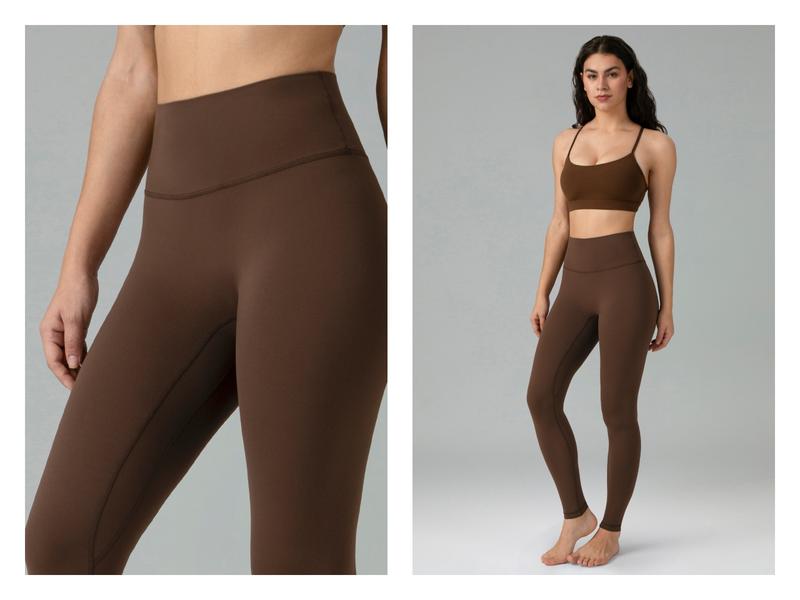 Colorfulkoala Women's No Front Seam Leggings Light Color Edition Dreamlux  High-Waisted Yoga Pants Tummy Control Athletic Workout Leggings with Inner Pocket 25"/28"