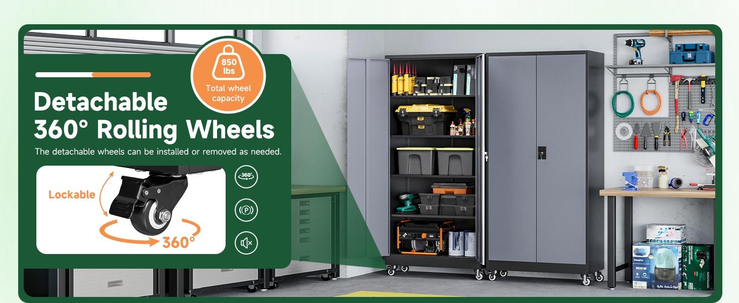 Letaya Metal Garage Storage Cabinets with Lock Door and Adjustable Shelves, Steel Tool Cabinets for Home,Office,Warehouse Organisieren ( 71" H) Letaya Metal Garage Storage Cabinets with Lock Door and Adjustable Shelves, Steel Tool Cabinets for Home,Office,Warehouse Organisieren ( 71" H)